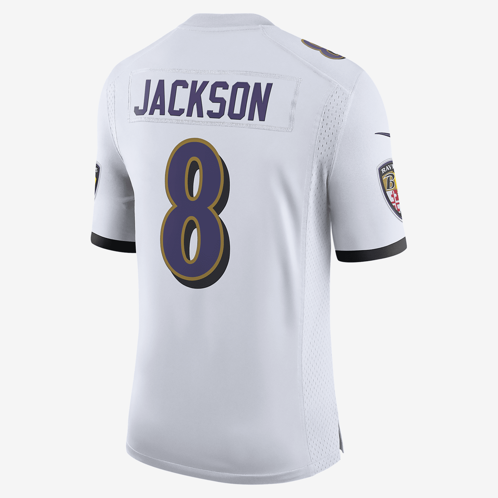 NFL Baltimore Ravens Nike Speed Machine (Lamar Jackson) Men's Limited Football Jersey - White