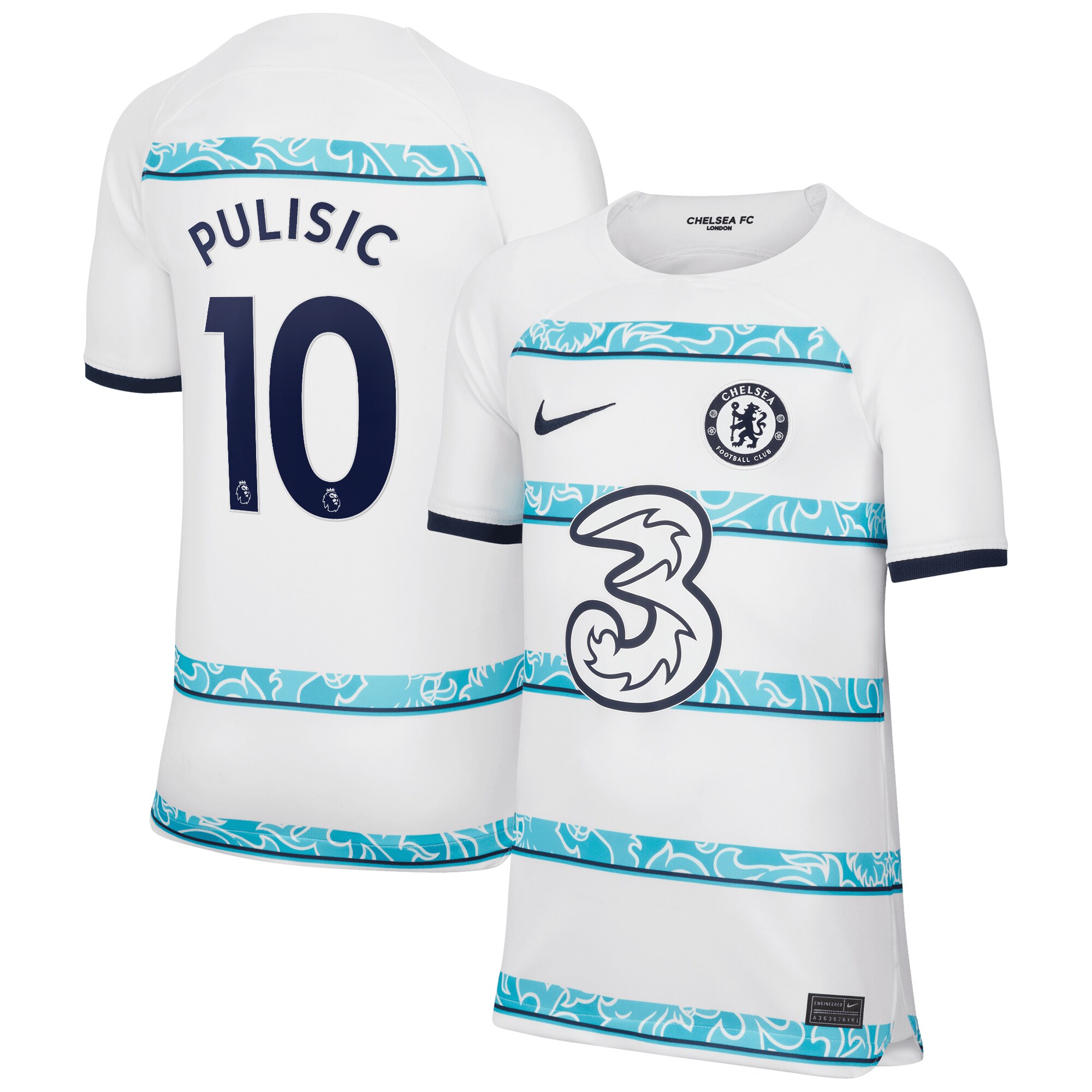 Christian Pulisic Chelsea Nike Youth 2022/23 Away Breathe Stadium Replica Player Jersey - White
