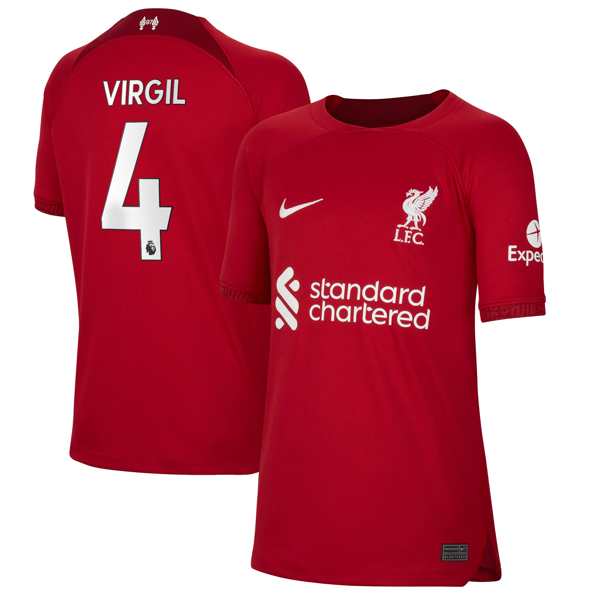 Virgil Van Dijk Liverpool Nike Youth 2022/23 Home Replica Player Jersey - Red