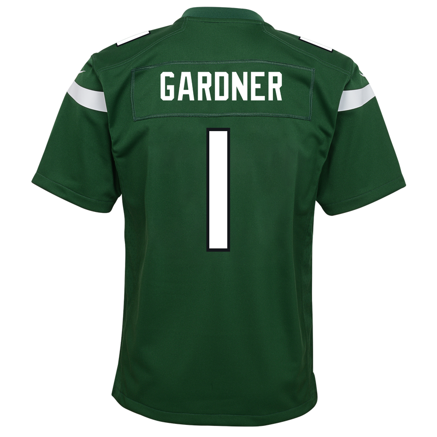 Youth Sauce Gardner New York Jets Green Game Replica Jersey