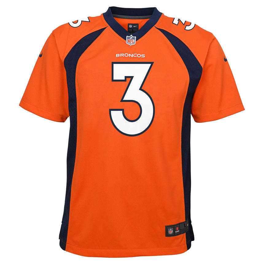 Youth Denver Broncos Russell Wilson Orange Game Jersey