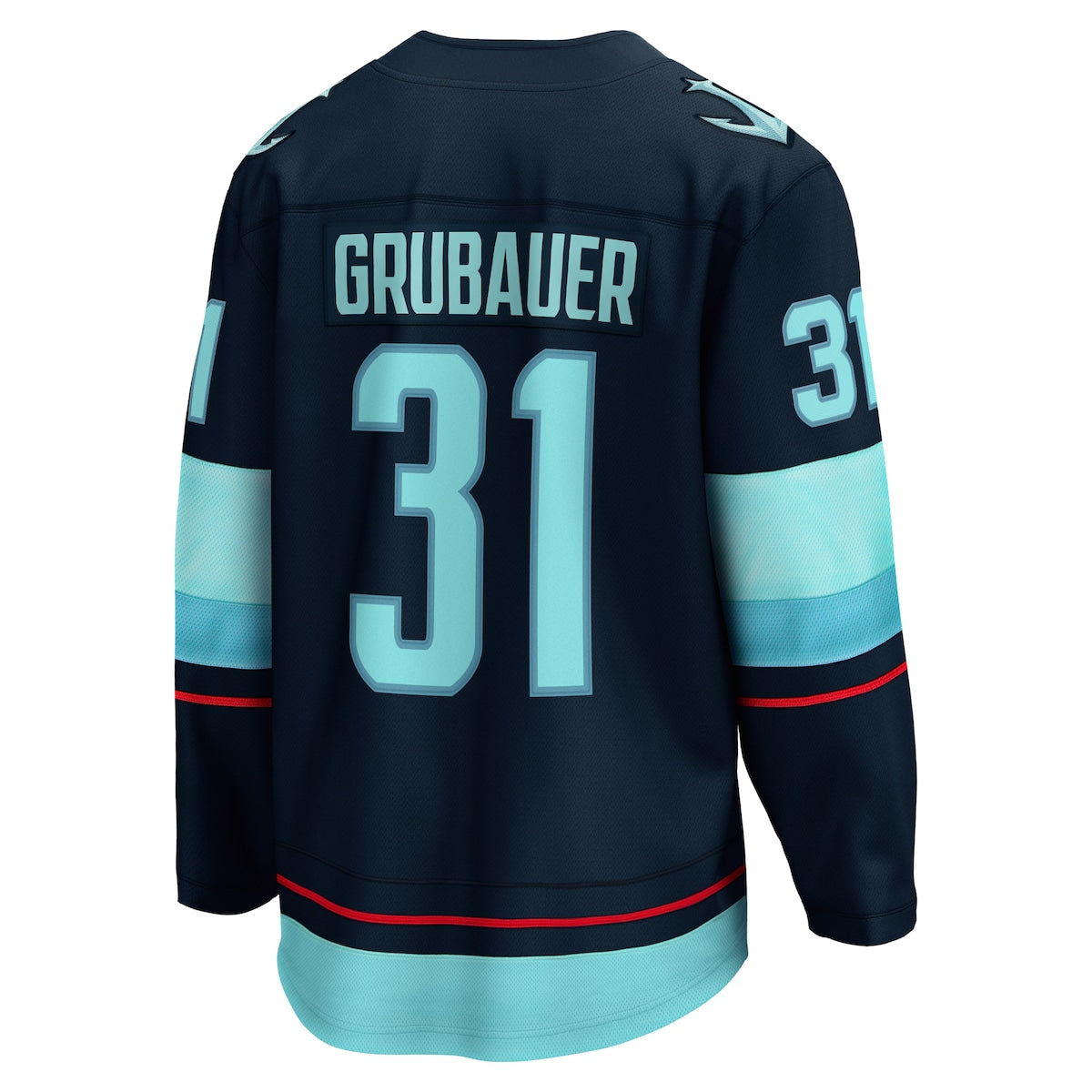 Men's Philipp Grubauer Fanatics Deep Sea Home Premier Breakaway Jersey - Navy
