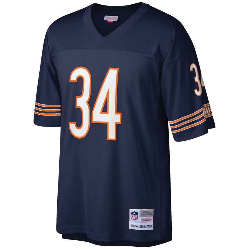 Mens Chicago Bears Walter Payton Mitchell & Ness Navy 1985 Retired Player Vintage Replica Jersey