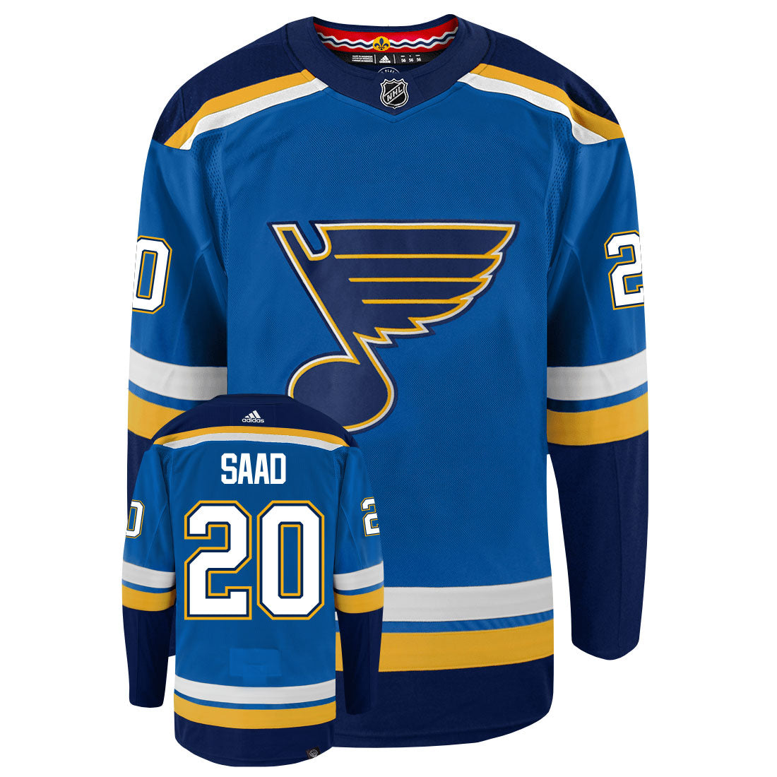 Brandon Saad St Louis Blues Adidas Primegreen Authentic NHL Hockey Jersey