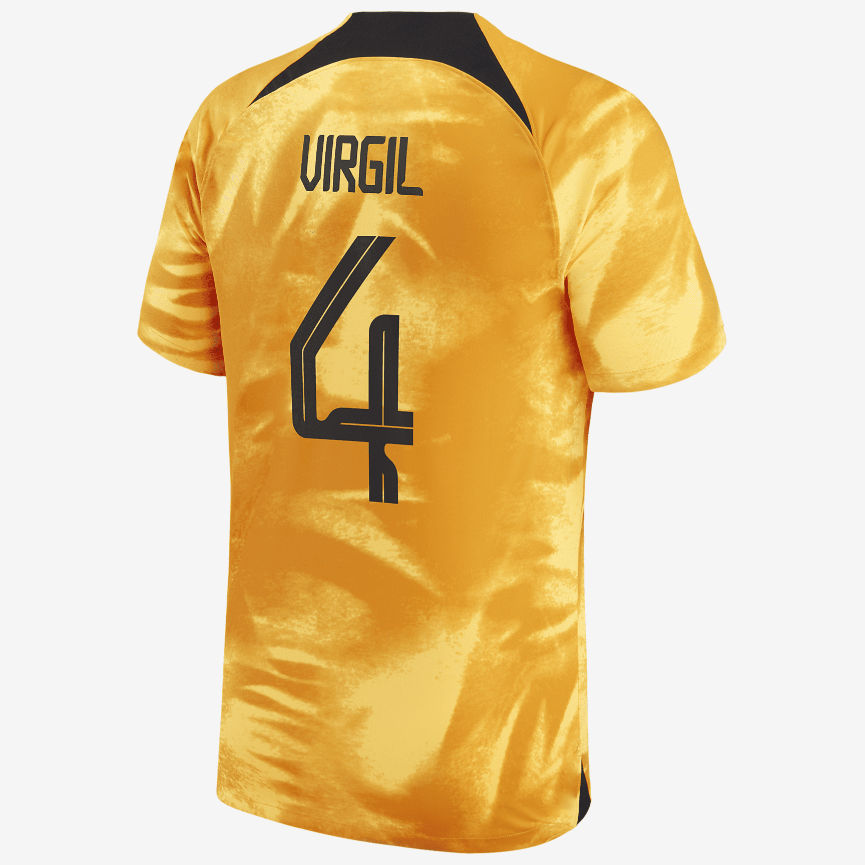 Netherlands National Team 2022/23 Stadium Home (Virgil van Dijk) Men's Nike Dri-FIT Soccer Jersey - Orange