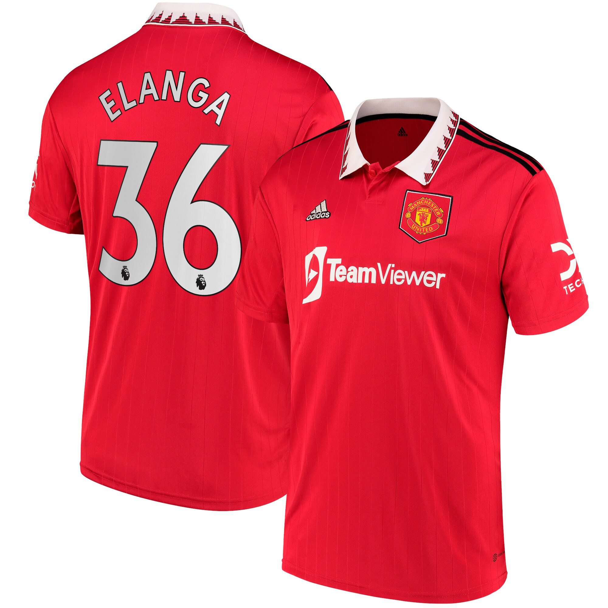 Anthony Elanga Manchester United adidas 2022/23 Home Replica Player Jersey - Red