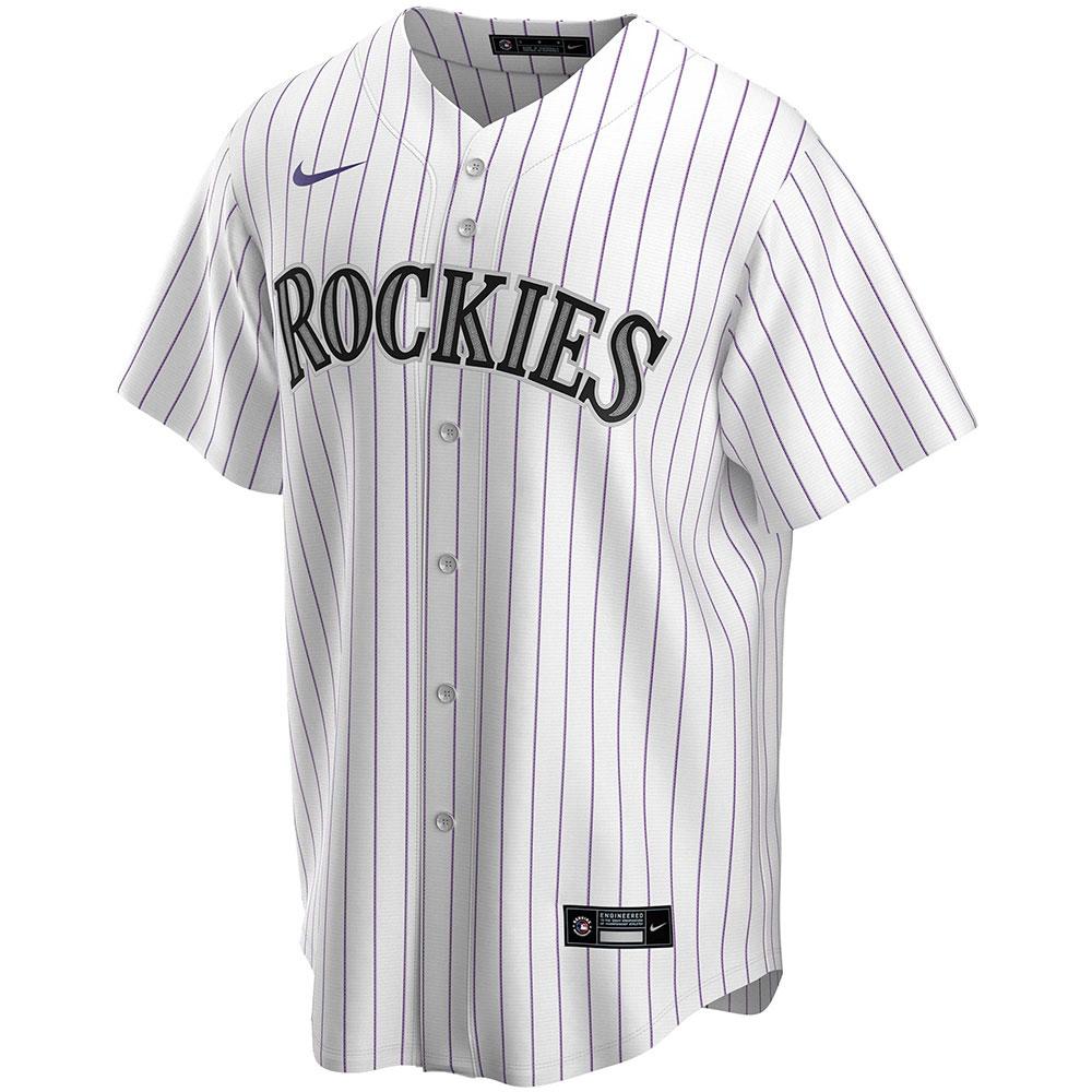 Mens Colorado Rockies Charlie Blackmon Cool Base Replica Jersey White
