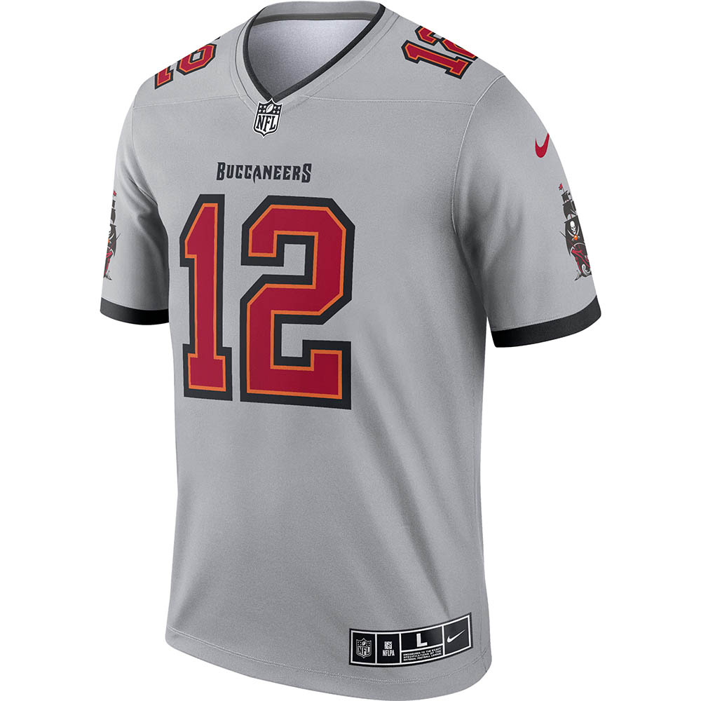 Men's Tampa Bay Buccaneers Tom Brady Inverted Legend Jersey Gray