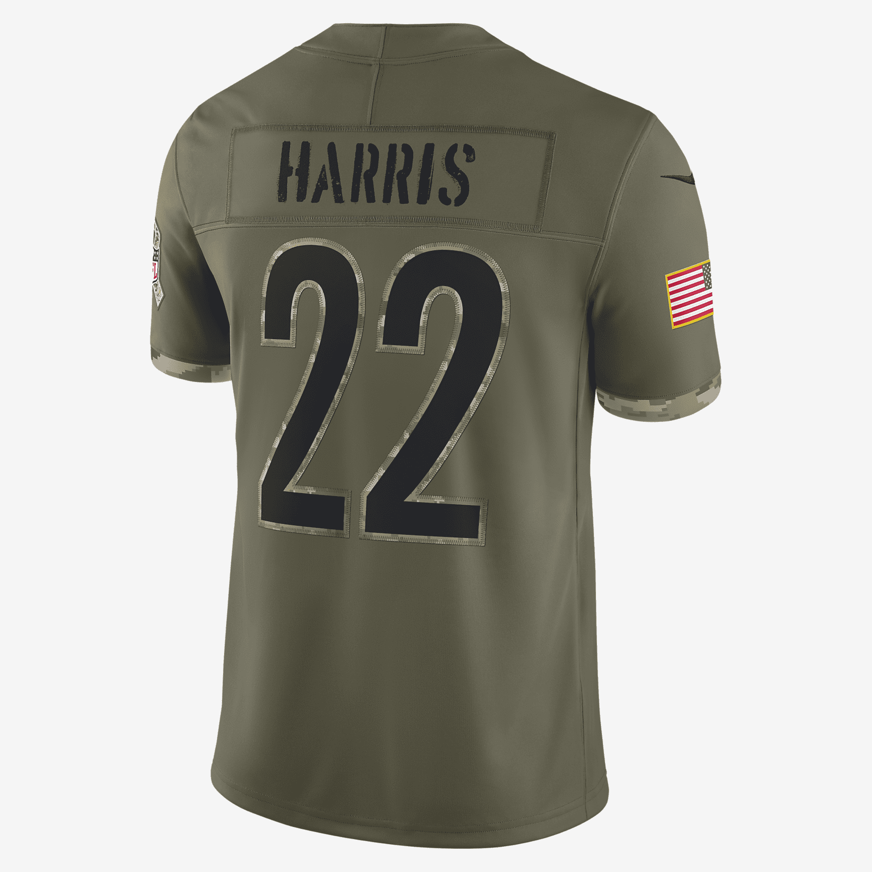 NFL Pittsburgh Steelers Salute to Service (Najee Harris) Men's Limited Football Jersey - Olive