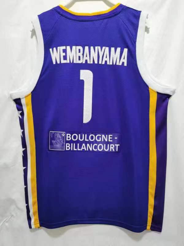 Men's Boulogne–Levallois Metropolitans 92 Victor Wembanyama Purple Jersey