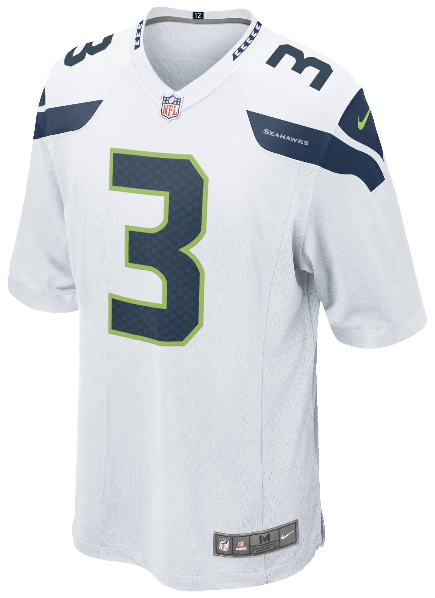 Men's Wilson Russell Nike Seahawks Game Day Jersey - White