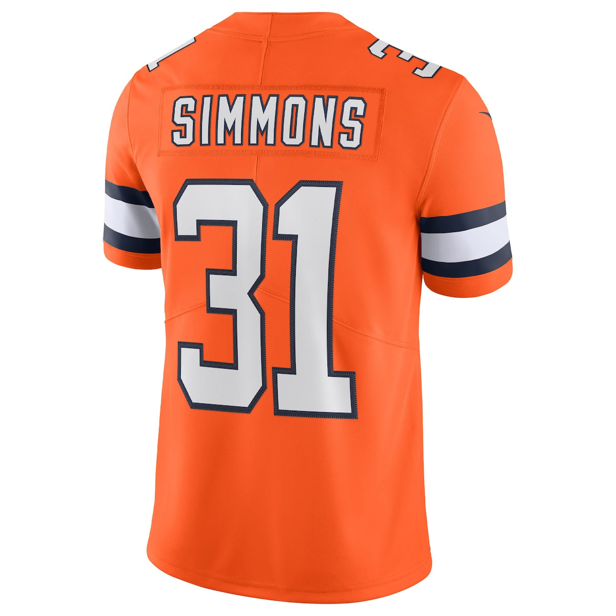 Men's Justin Simmons Nike Broncos Vapor Limited Jersey - Orange
