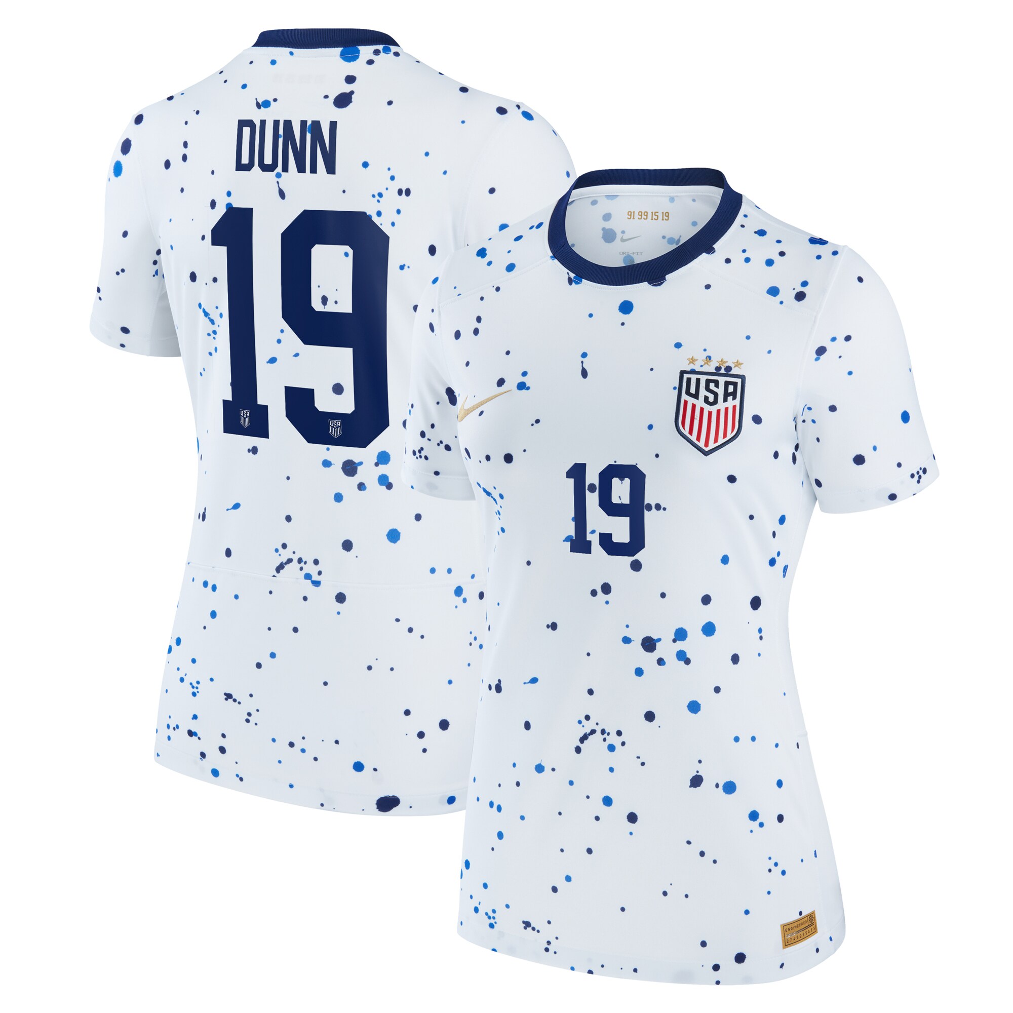 Crystal Dunn USWNT Nike Women's 2023 Home Replica Jersey - White