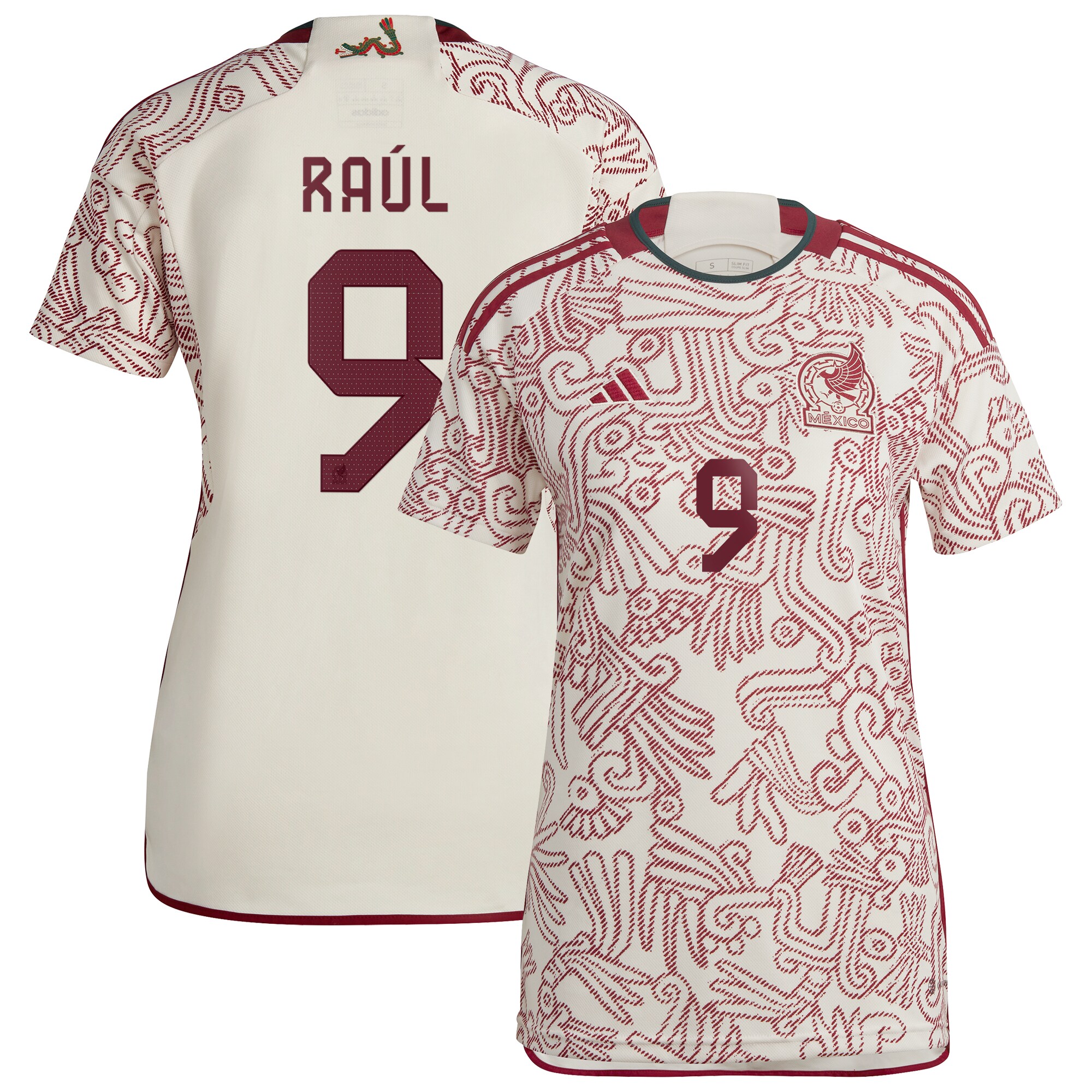 Raul Jimenez Mexico National Team adidas Women's 2022/23 Away Replica Player Jersey - White
