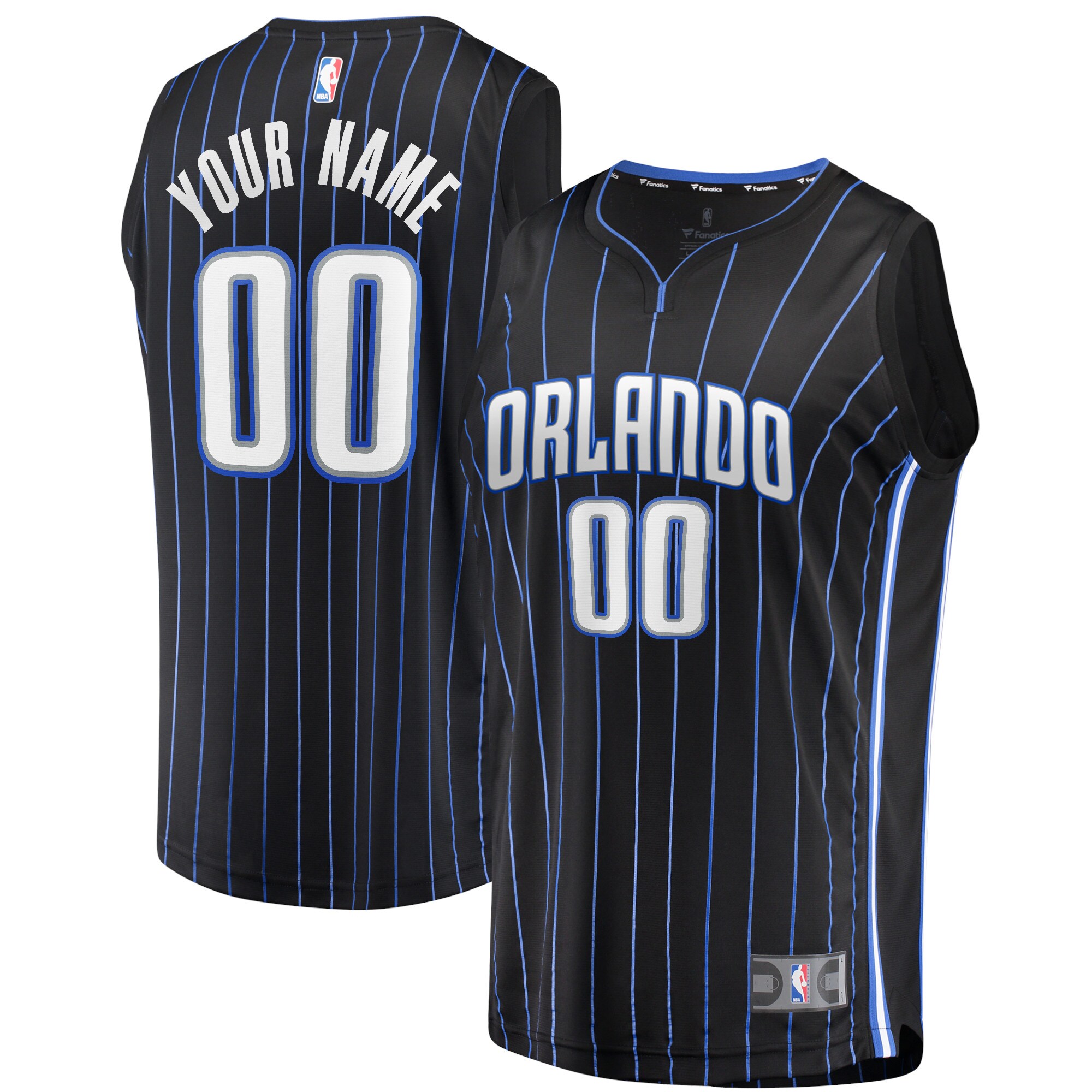 Orlando Magic Fanatics Branded Fast Break Custom Jersey - Black - Icon Edition