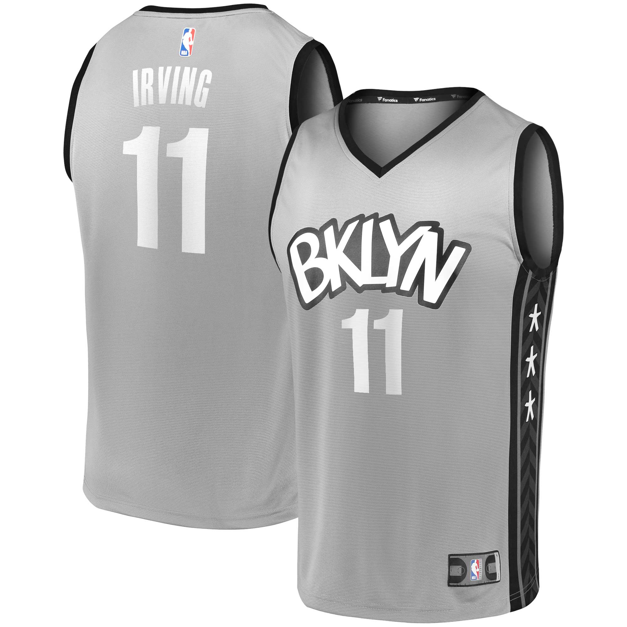 Kyrie Irving Brooklyn Nets Fanatics Branded 2020/21 Fast Break Replica Player Jersey - Statement Edition - Gray