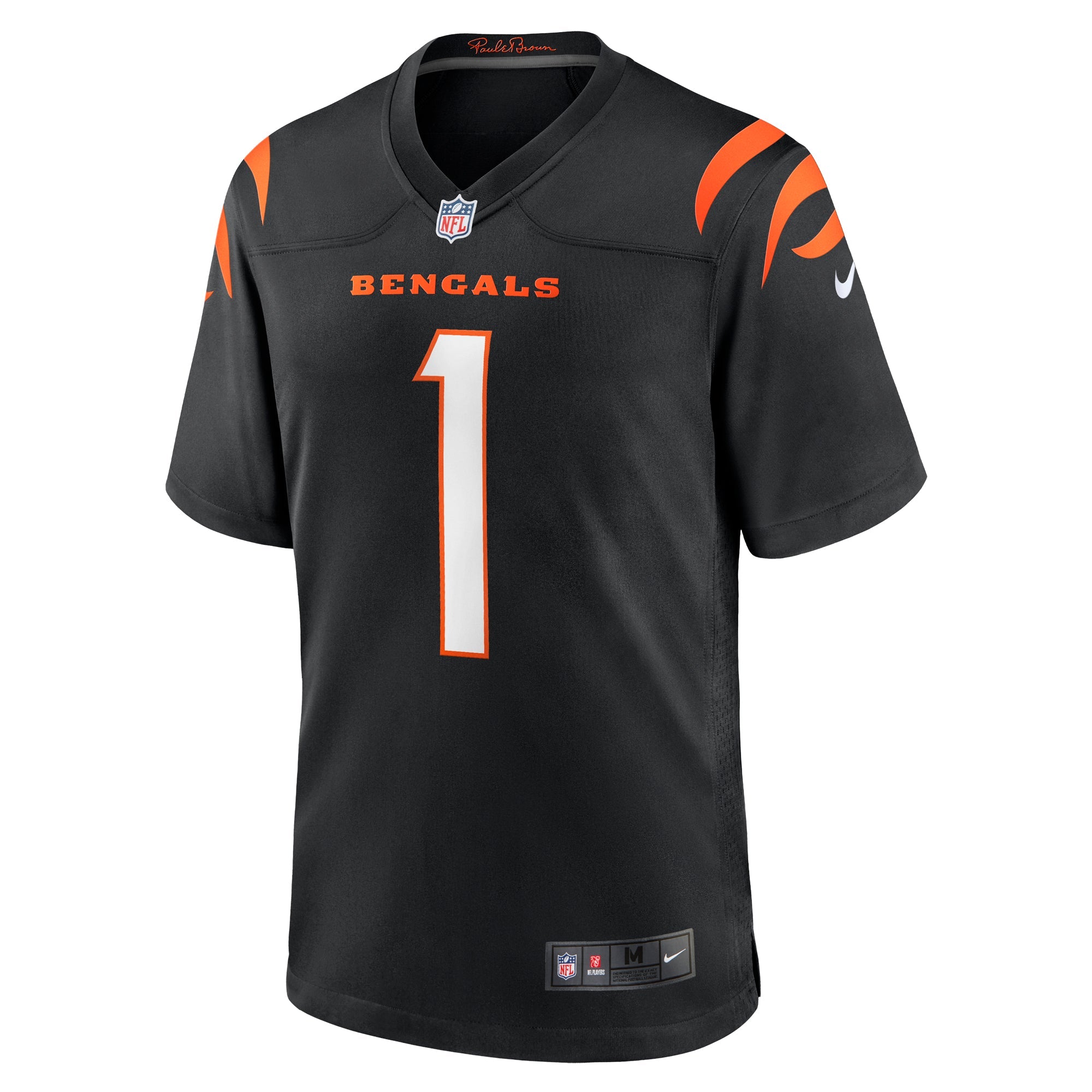 Men's Nike Number 1 Dad Black Cincinnati Bengals Game Jersey