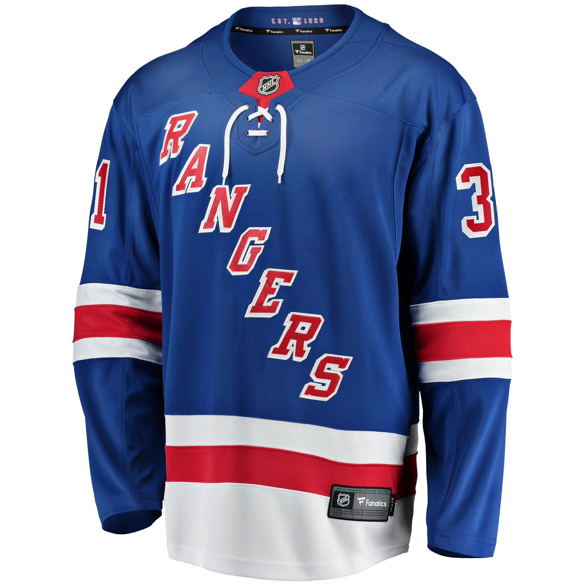 Men's Fanatics Branded Igor Shesterkin Blue New York Rangers Home Breakaway Player Jersey