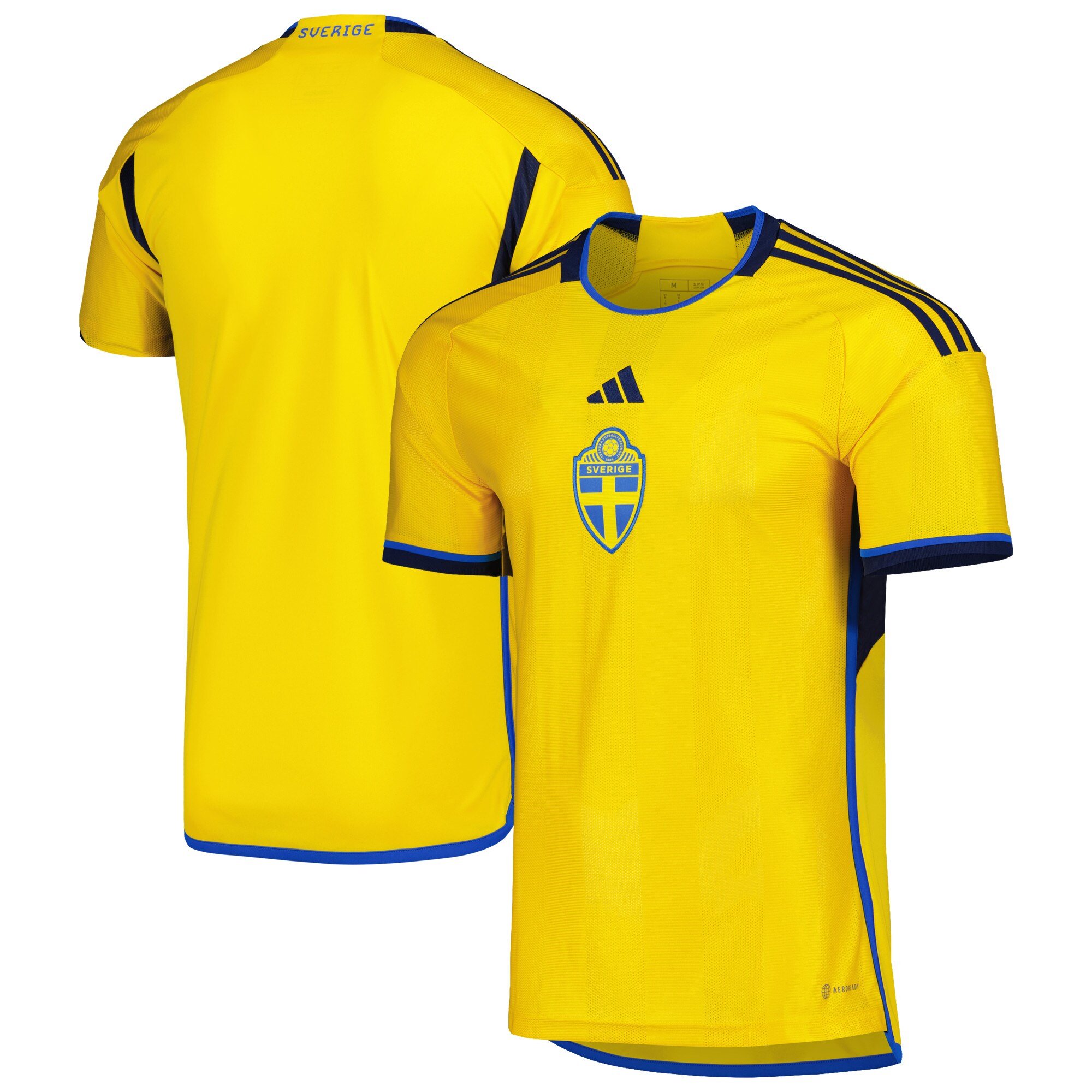 Sweden National Team adidas 2022/23 Home Replica Jersey - Yellow