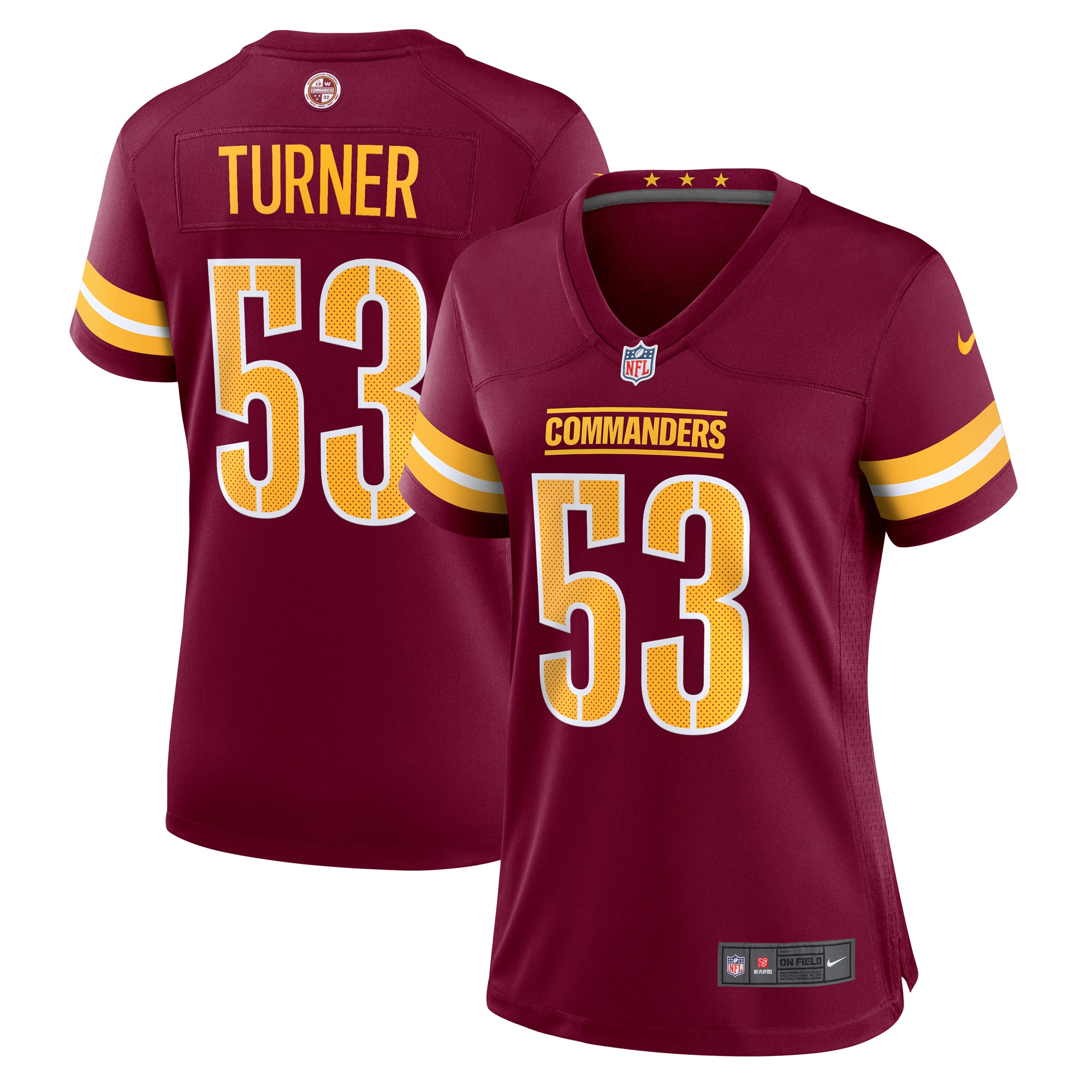 Trai Turner Washington Commanders Nike Women's Player Game Jersey - Burgundy