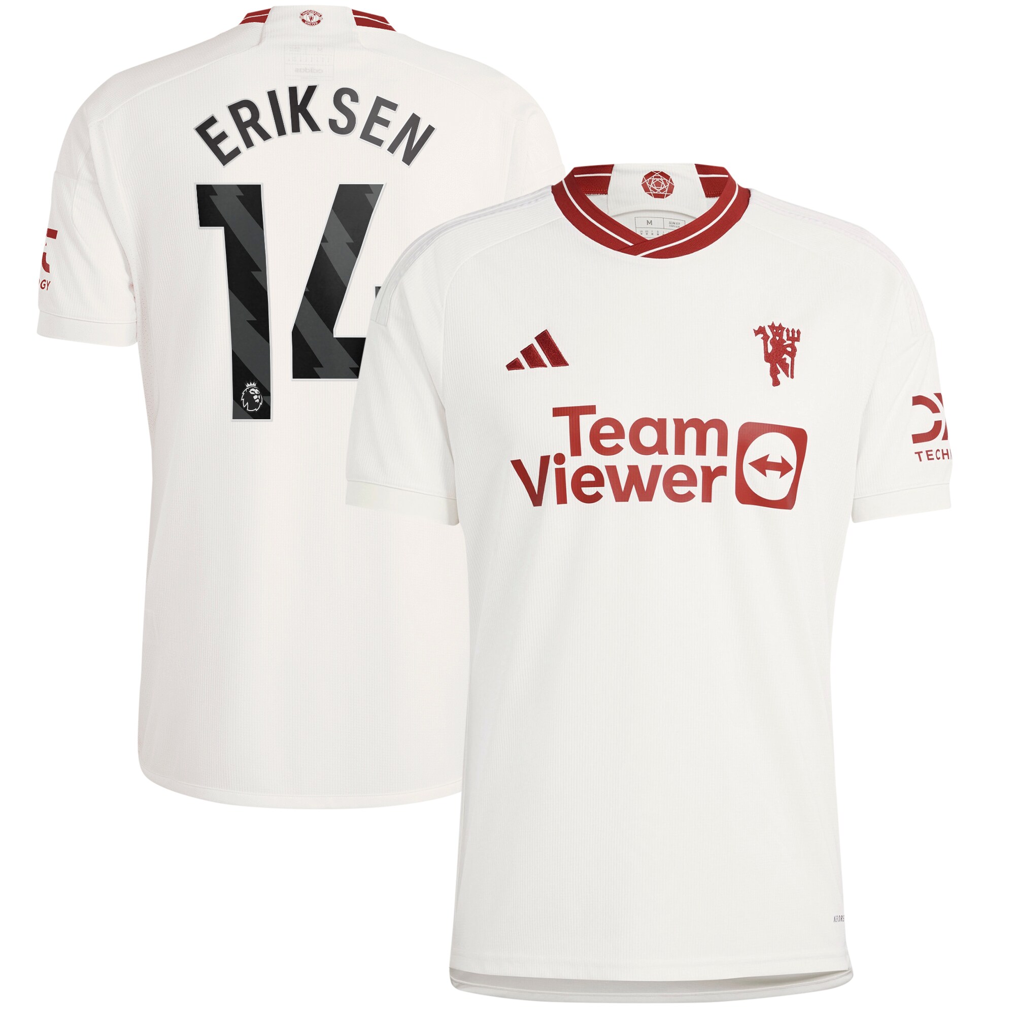 Christian Eriksen Manchester United adidas 2023/24 Third Replica Player Jersey - White