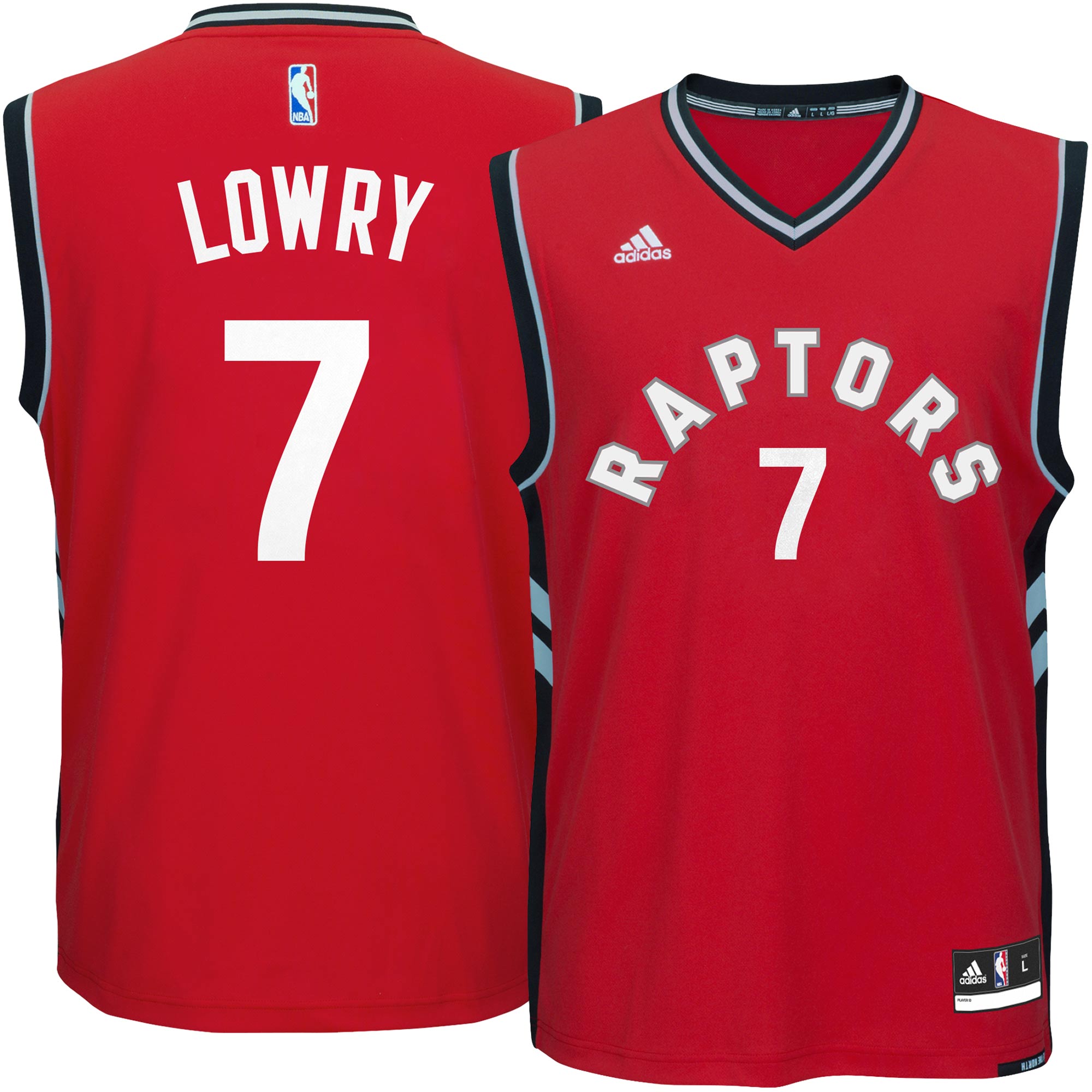 Kyle Lowry Toronto Raptors adidas Road Replica Jersey - Red