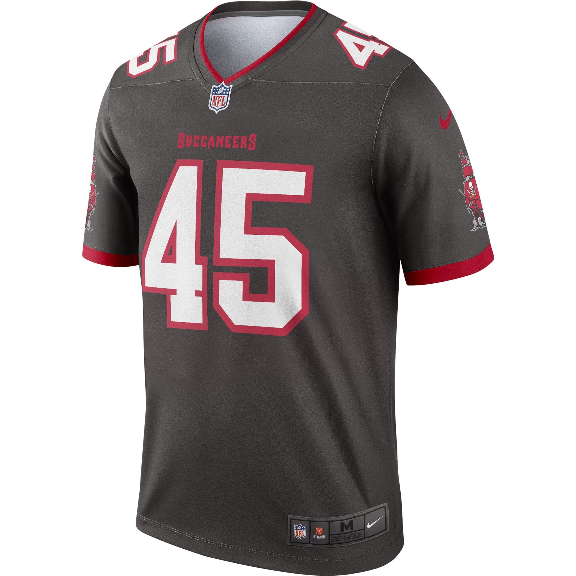 Men's Nike Devin White Pewter Tampa Bay Buccaneers Alternate Legend Jersey