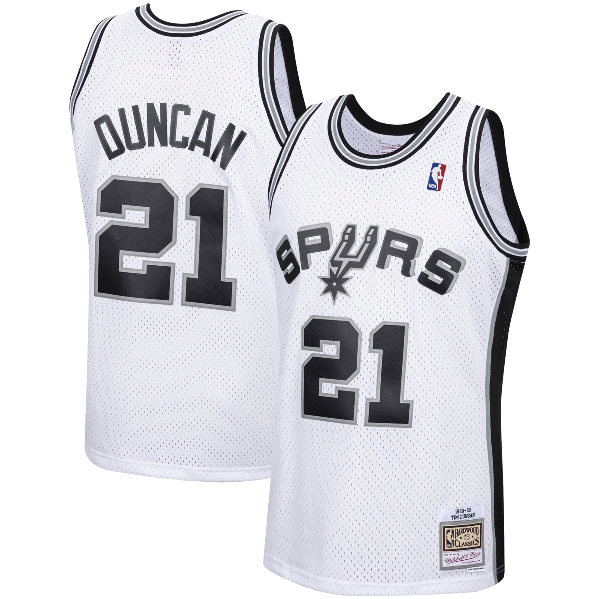 Tim Duncan San Antonio Spurs Mitchell & Ness Hardwood Classics Swingman Jersey - White