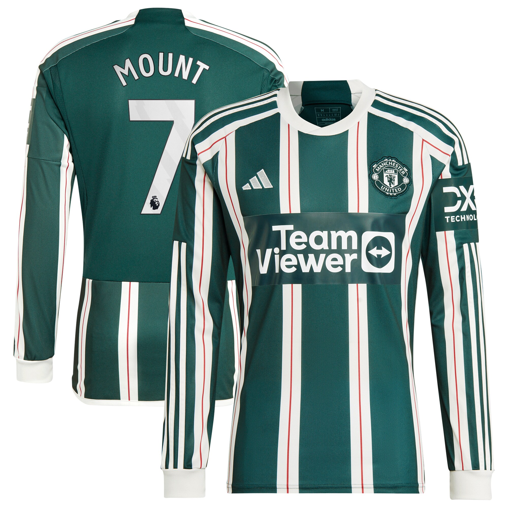 Mason Mount Manchester United adidas 2023/24 Away Long Sleeve Replica Player Jersey - Green