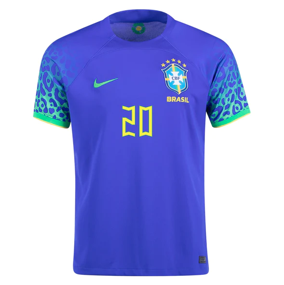 Brazil Vinicius Jr Away Jersey 2022 World Cup Kit