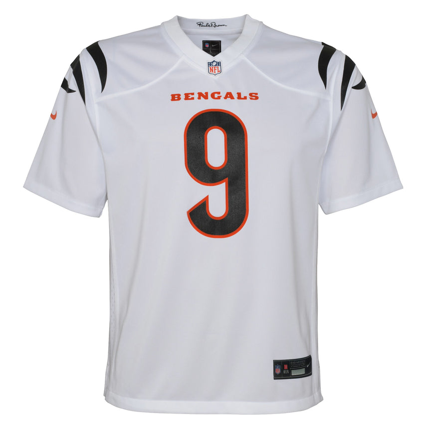Youth Cincinnati Bengals Joe Burrow White Game Jersey