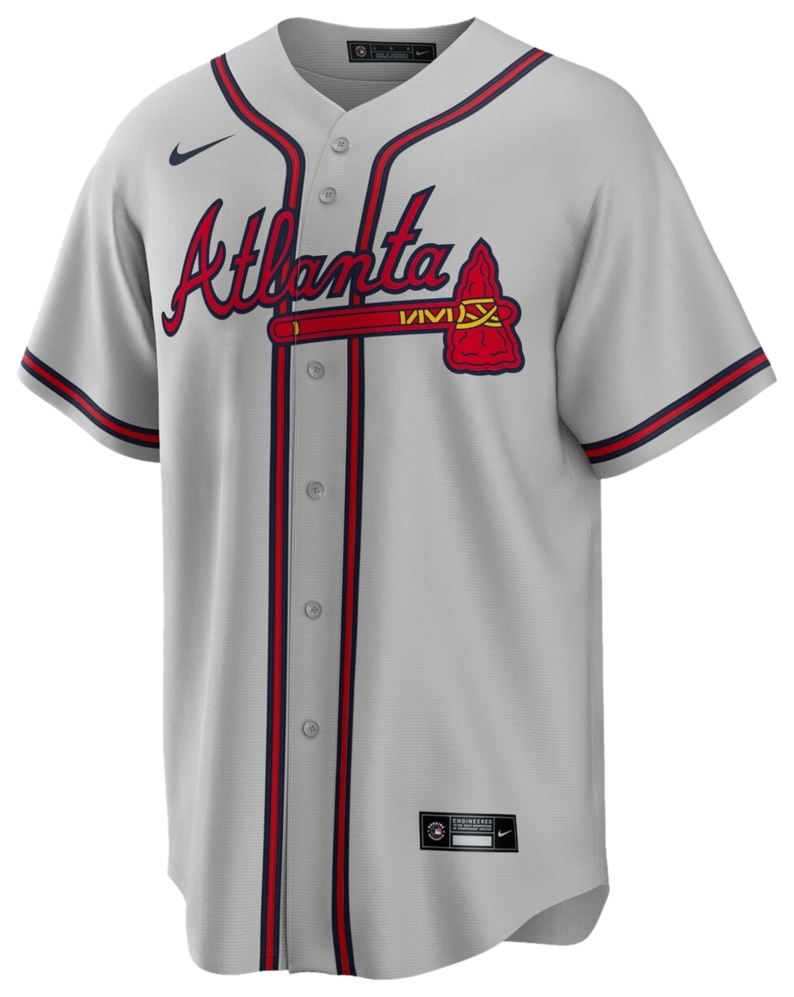 Men's Acuna Jr Ronald Nike Braves Replica Player Jersey - Grey