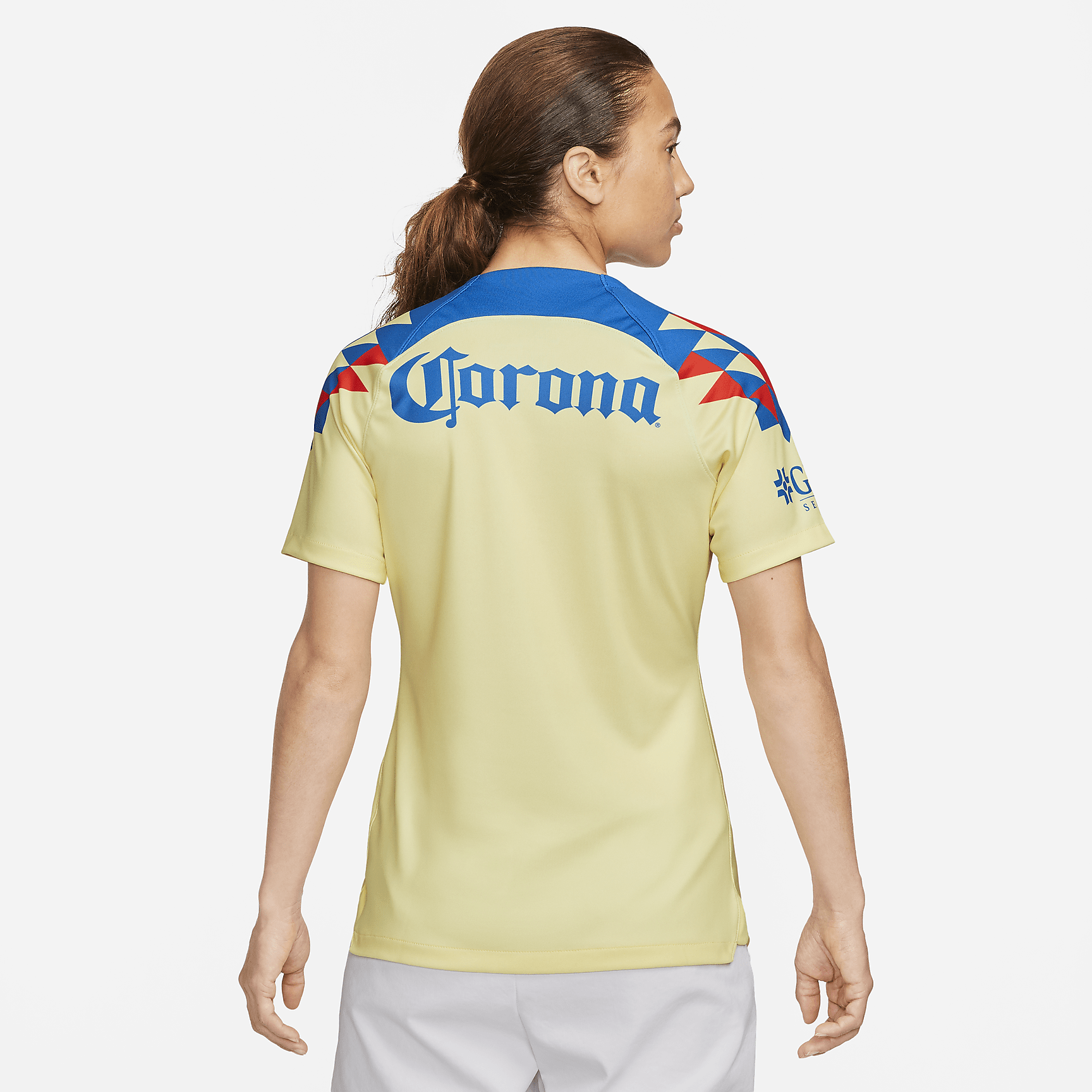 Club América 2023/24 Stadium Home Women's Nike Dri-FIT Soccer Jersey - Lemon Chiffon/Blue Jay