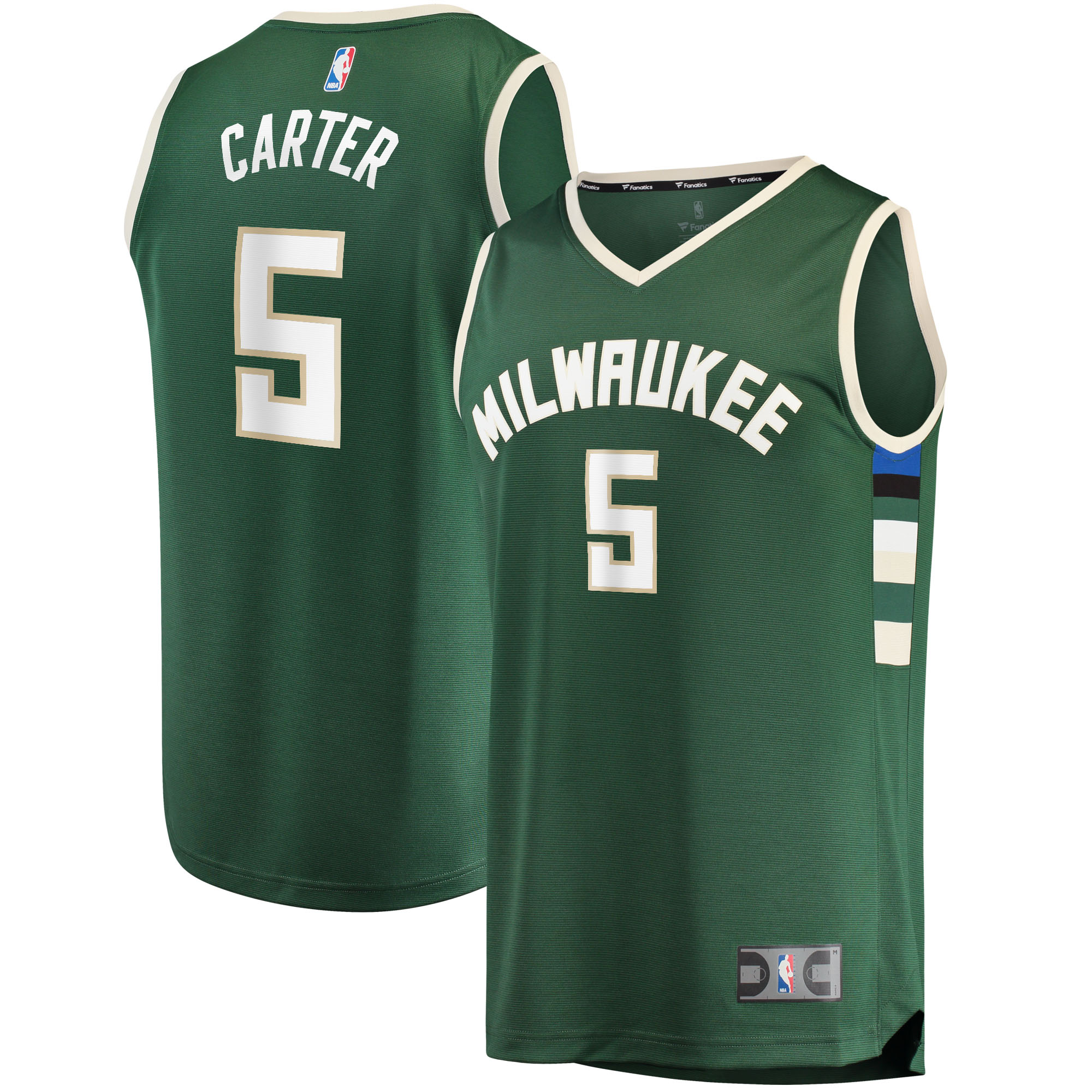 Jevon Carter Milwaukee Bucks Fanatics Branded 2021/22 Fast Break Replica Jersey - Icon Edition - Green