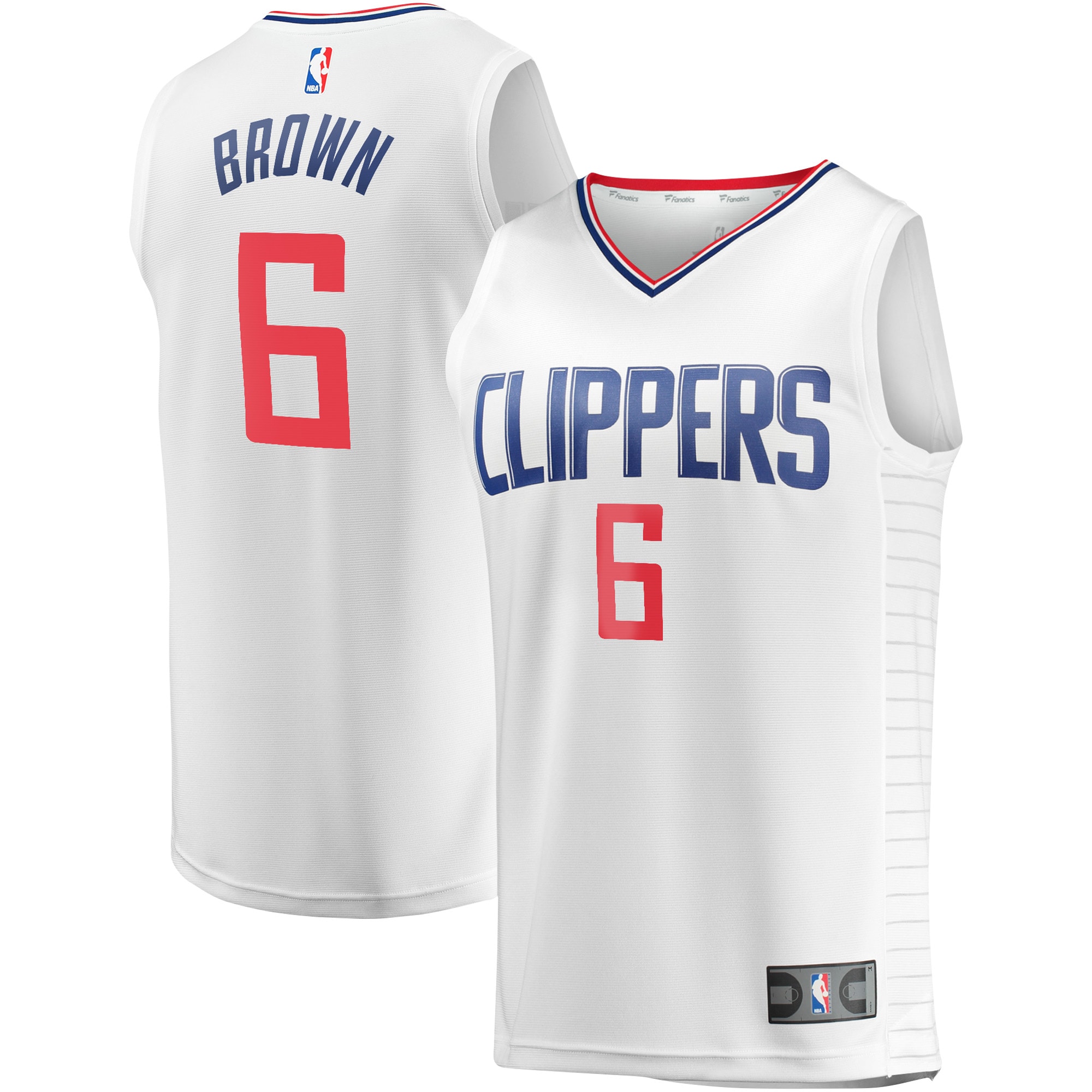 Moses Brown LA Clippers Fanatics Branded Fast Break Player Jersey - Association Edition - White