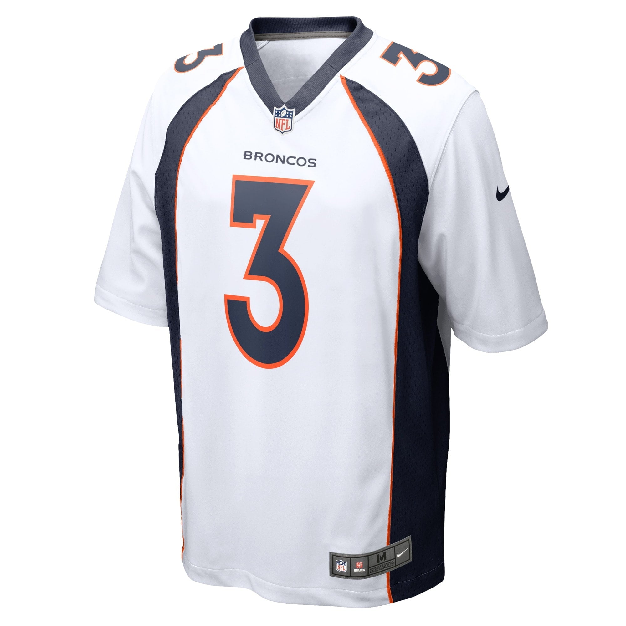 Men's Nike  Russell Wilson  White Denver Broncos Game Jersey