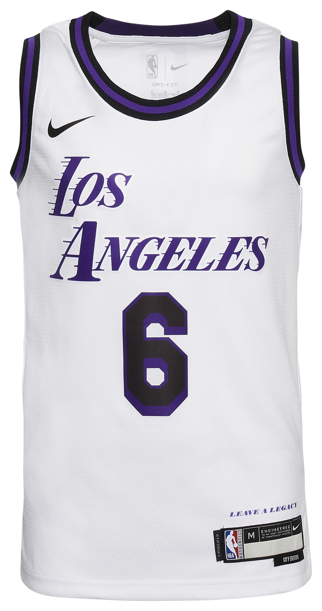 Boys' Grade School James Lebron Nike Lakers City Edition Swingman Player Jersey - White