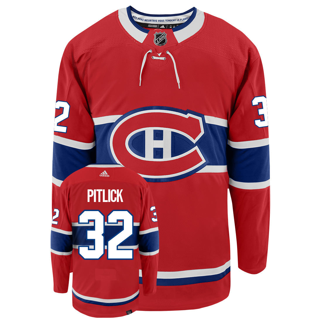 Rem Pitlick Montreal Canadiens Adidas Primegreen Authentic NHL Hockey Jersey