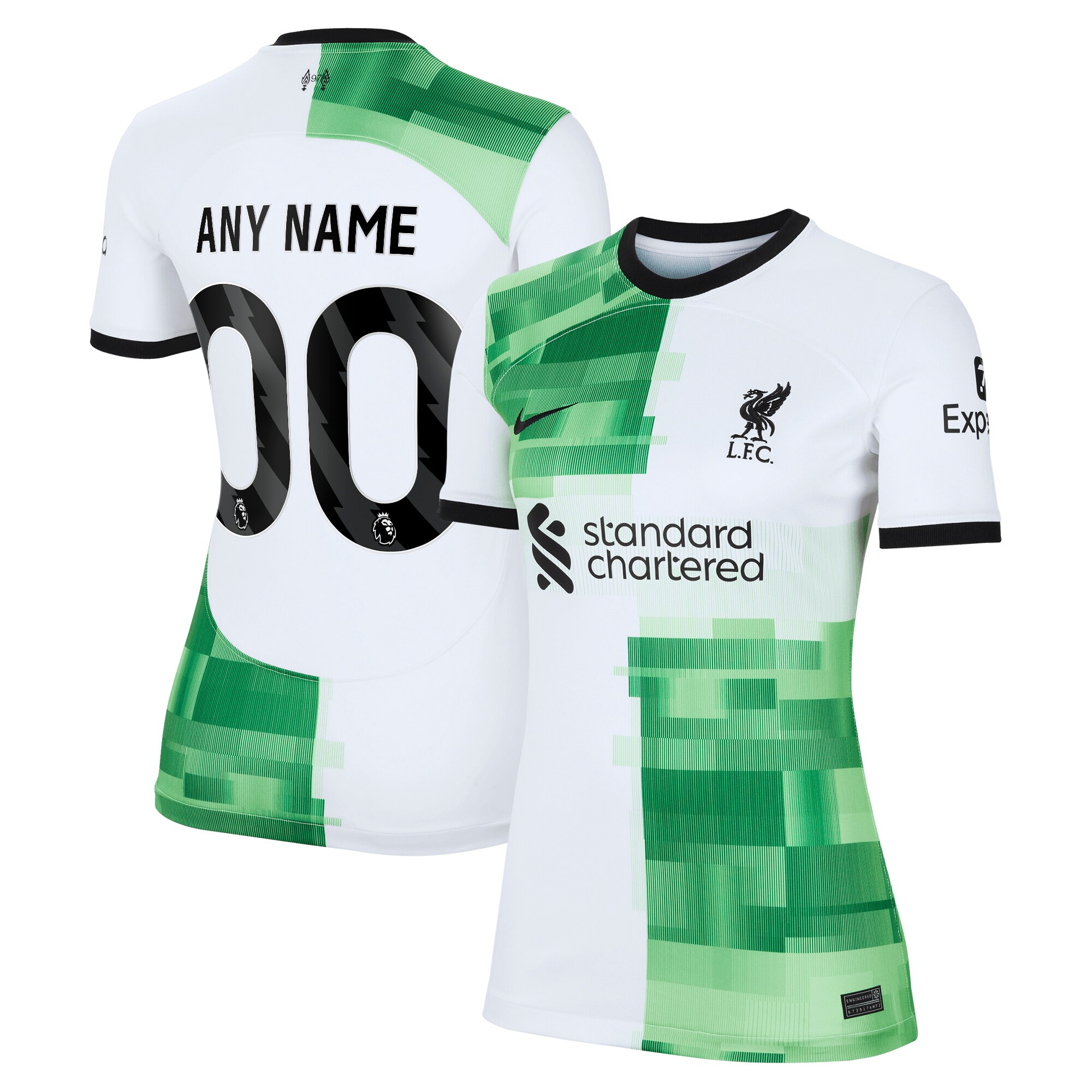 Liverpool Nike Women's 2023/24 Away Replica Custom Jersey - White