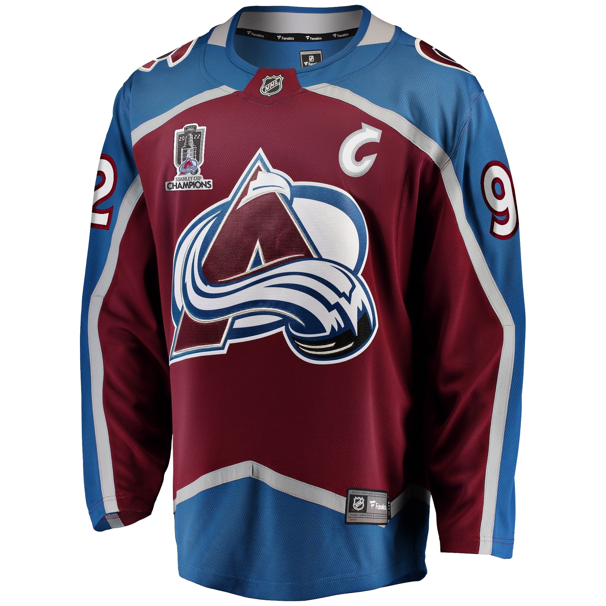 Men's Fanatics Branded Gabriel Landeskog Burgundy Colorado Avalanche Home 2022 Stanley Cup Champions Breakaway Player
