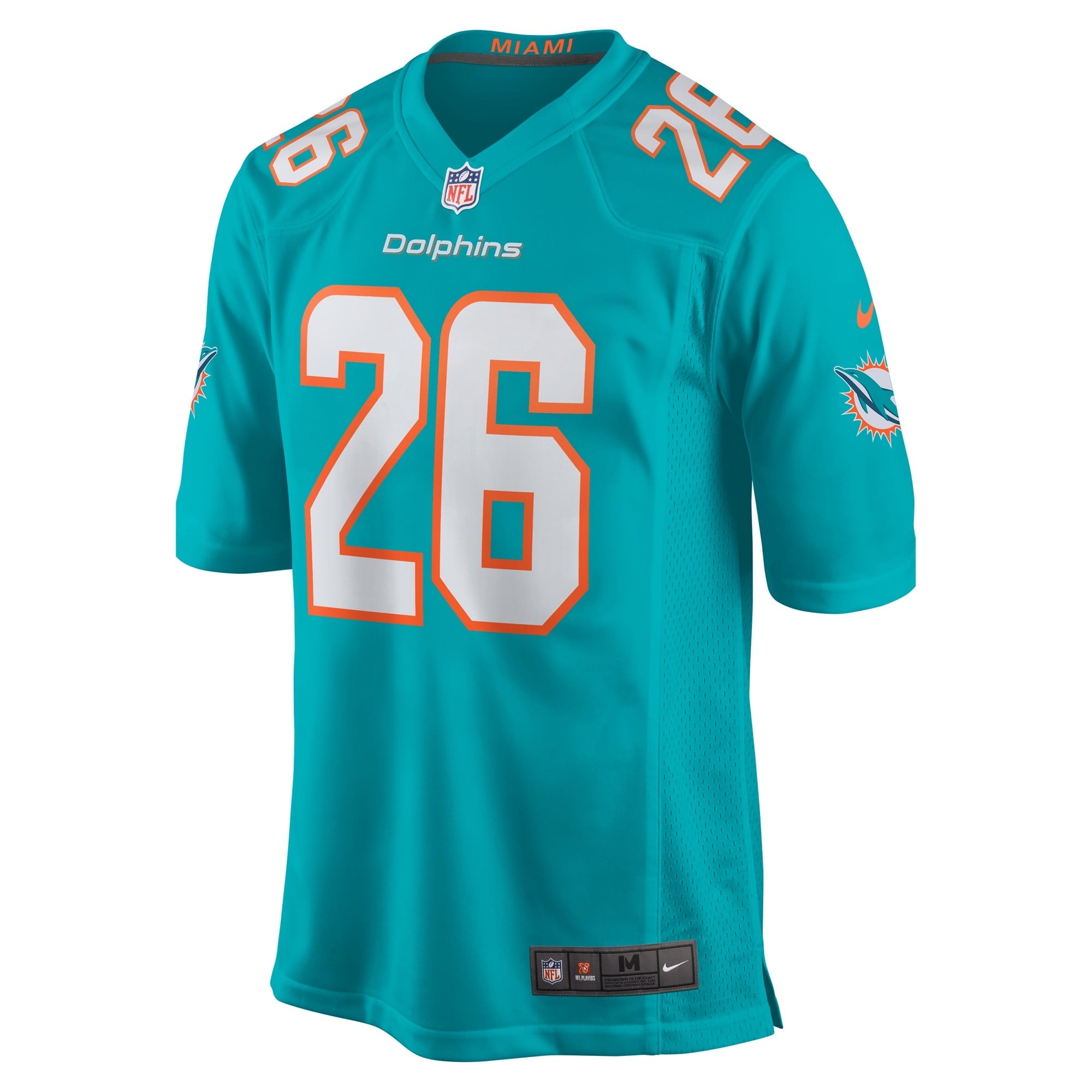 Men's Nike Salvon Ahmed Aqua Miami Dolphins Game Jersey