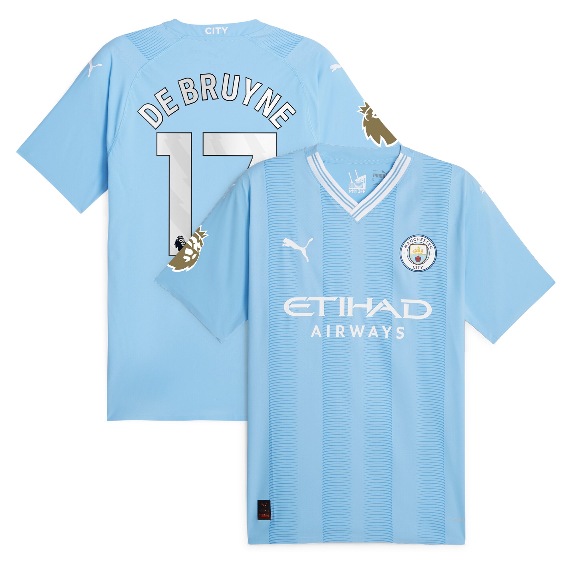 Kevin De Bruyne Manchester City Puma 2023/24 Authentic Player Jersey - Sky Blue