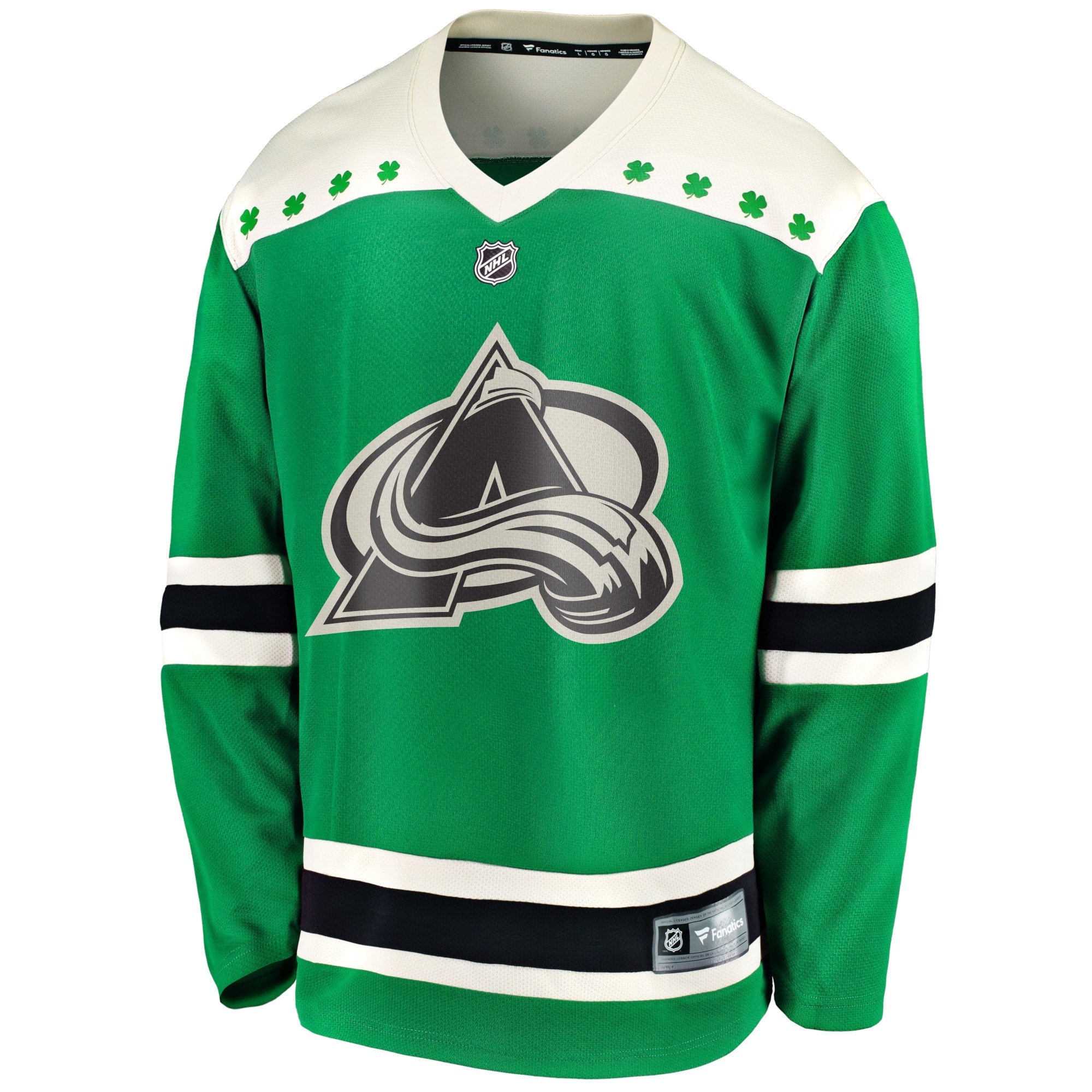 Men's Fanatics Branded Green Colorado Avalanche 2021 St. Patrick's Day Breakaway Jersey