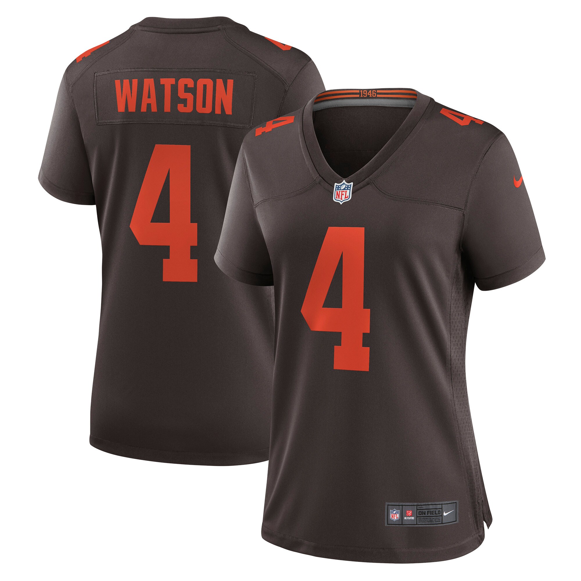 Deshaun Watson Cleveland Browns Nike Women's Alternate Game Jersey- Brown