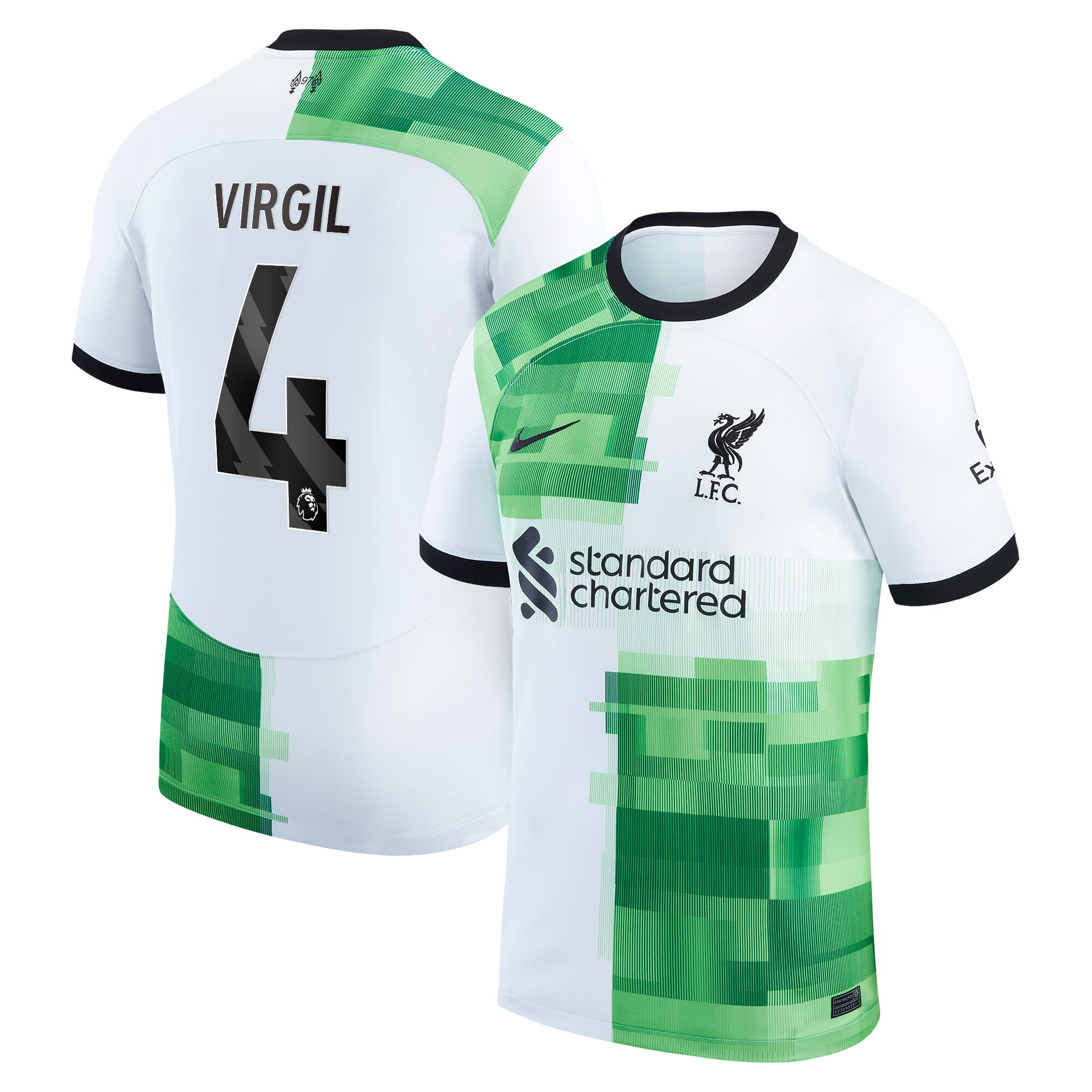 Virgil van Dijk Liverpool Nike 2023/24 Away Replica Player Jersey - White
