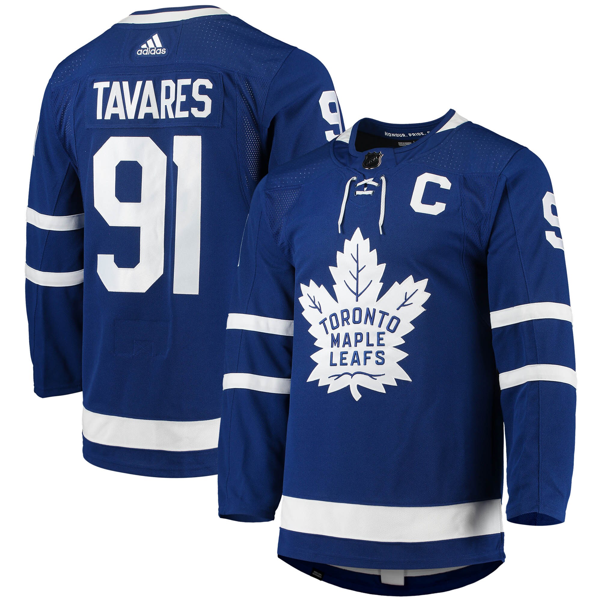 John Tavares Toronto Maple Leafs adidas Home Captain Patch Primegreen Authentic Pro Player Jersey - Blue
