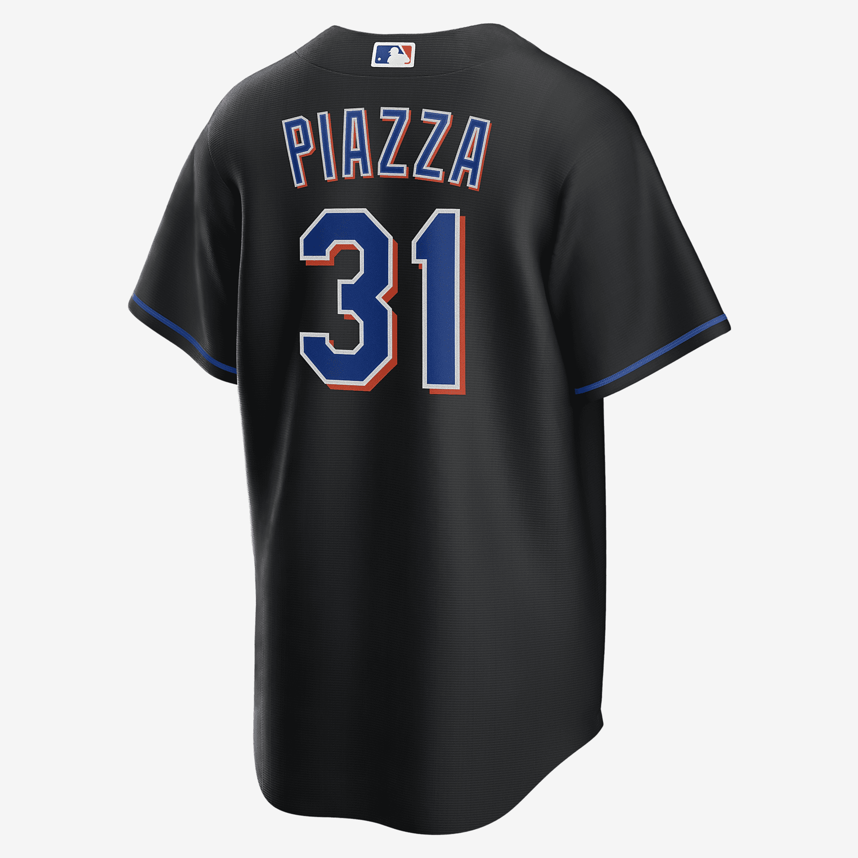 MLB New York Mets (Mike Piazza) Men's Replica Baseball Jersey - Black