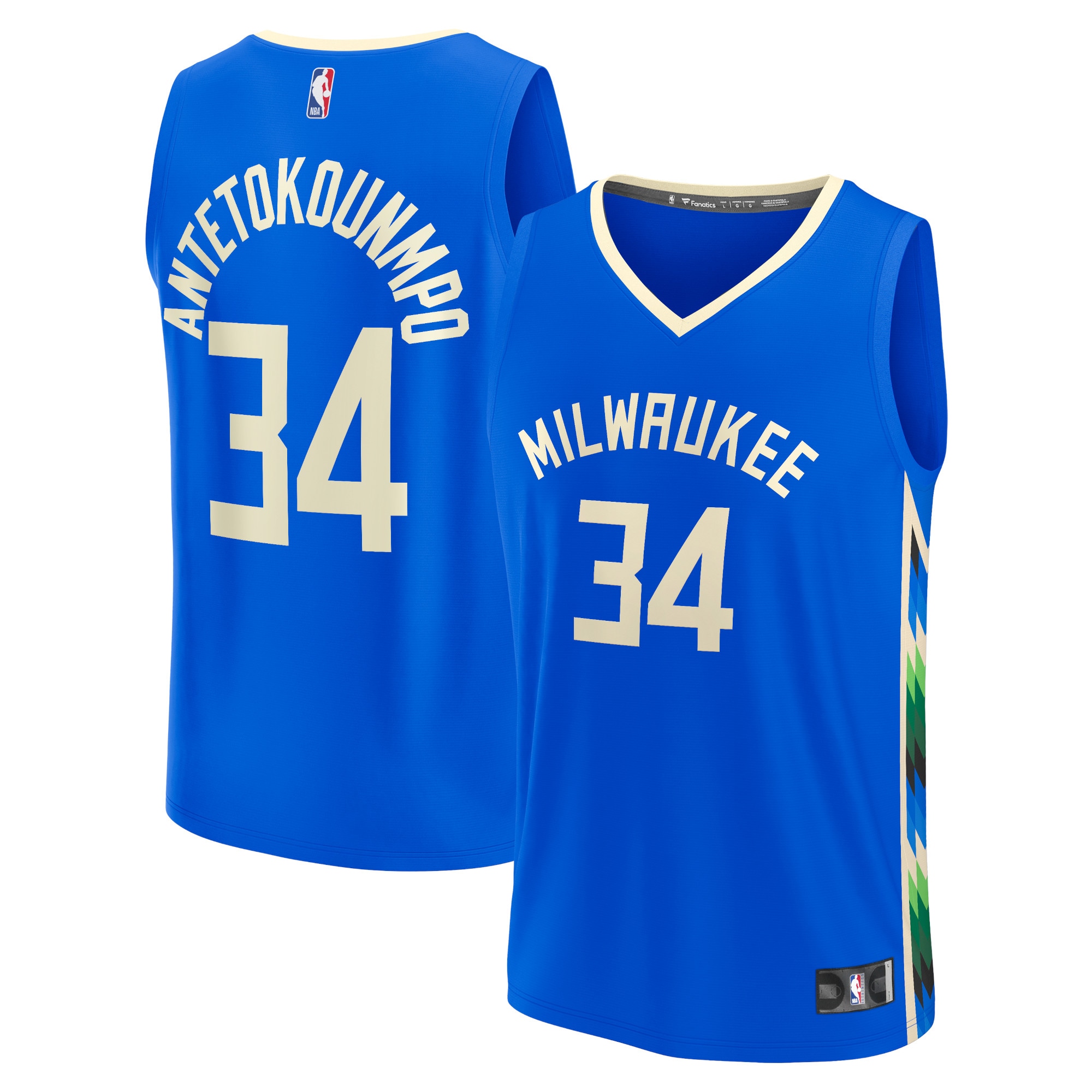 Giannis Antetokounmpo Milwaukee Bucks Fanatics Branded 2022/23 Fastbreak Jersey - City Edition - Royal