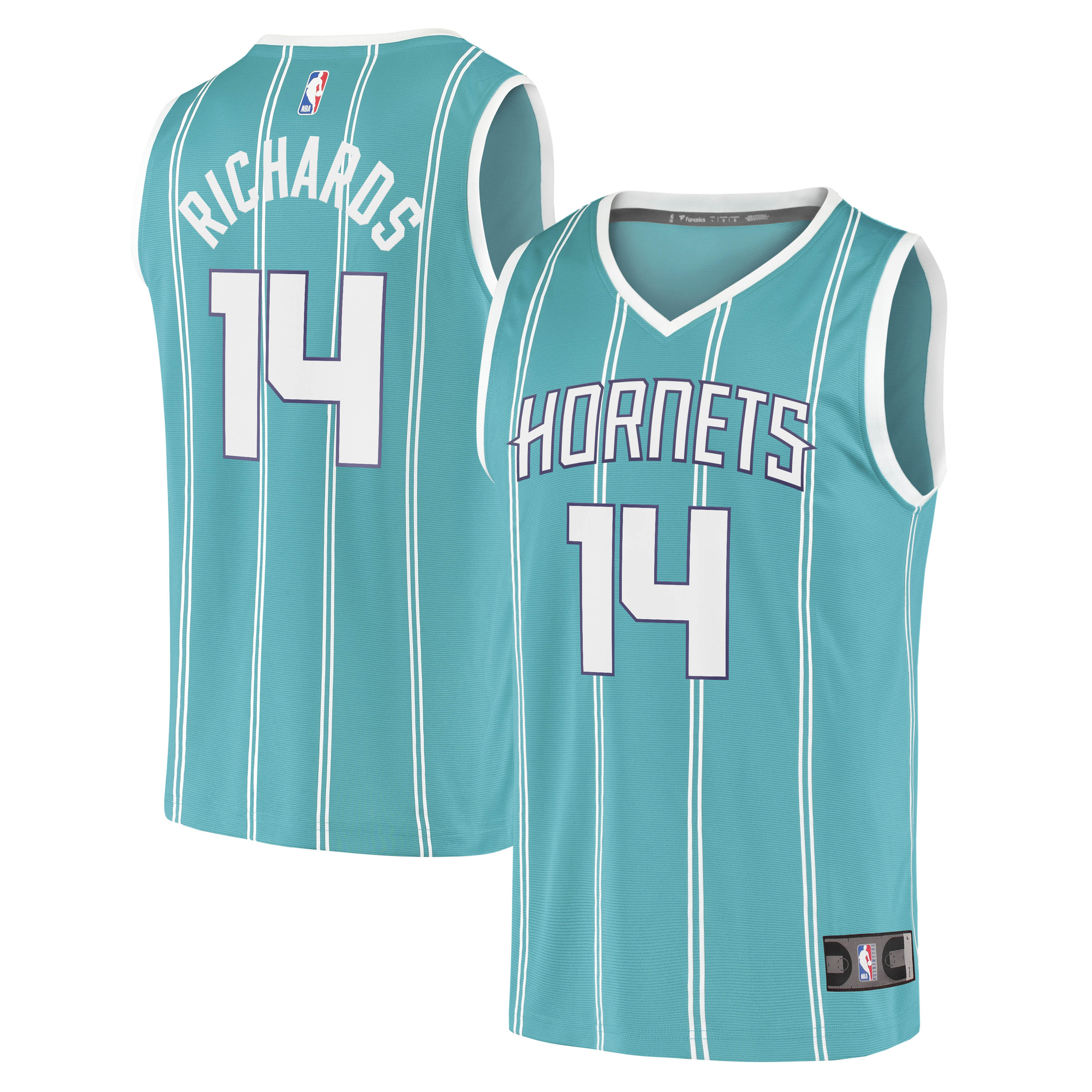 Nick Richards Charlotte Hornets Fanatics Branded 2020/21 Fast Break Replica Jersey - Icon Edition - Teal