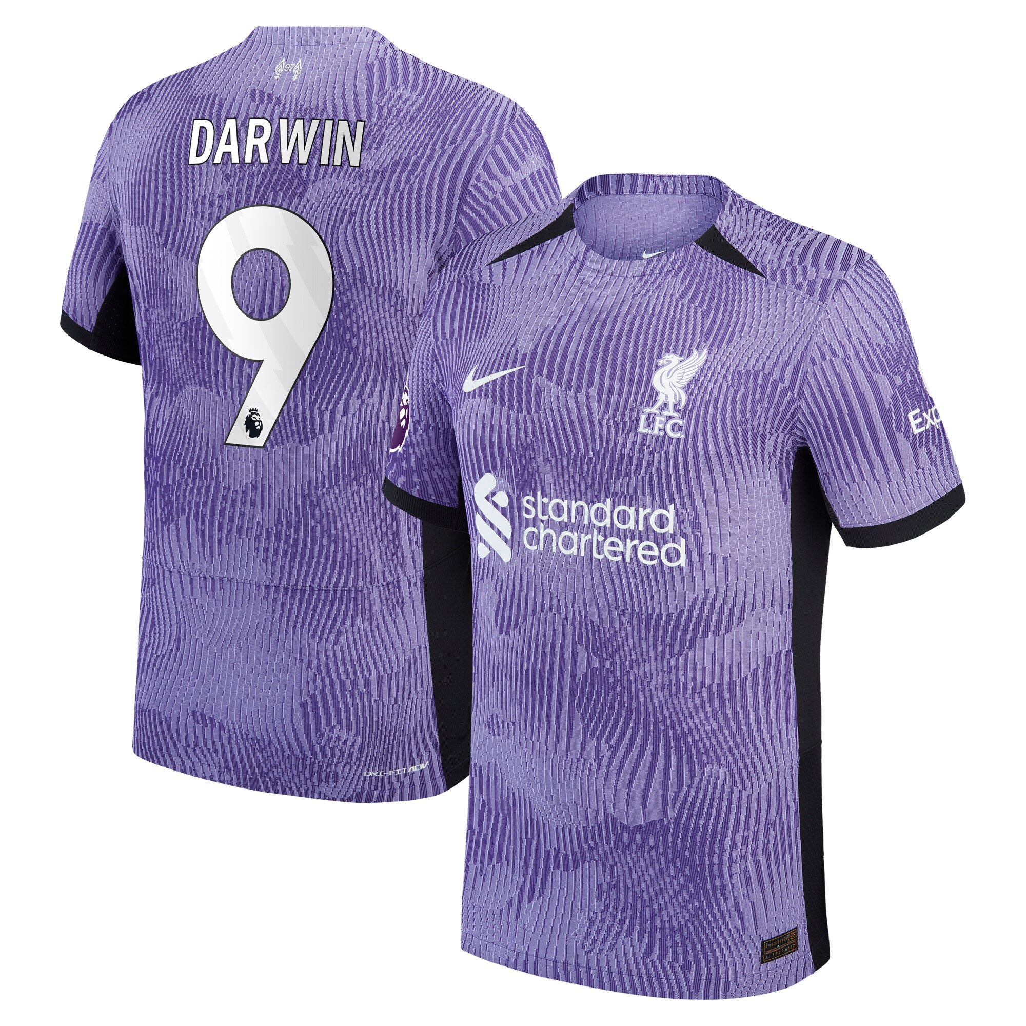 Darwin Núñez Liverpool Nike 2023/24 Third Vapor Match Authentic Player Jersey - Purple